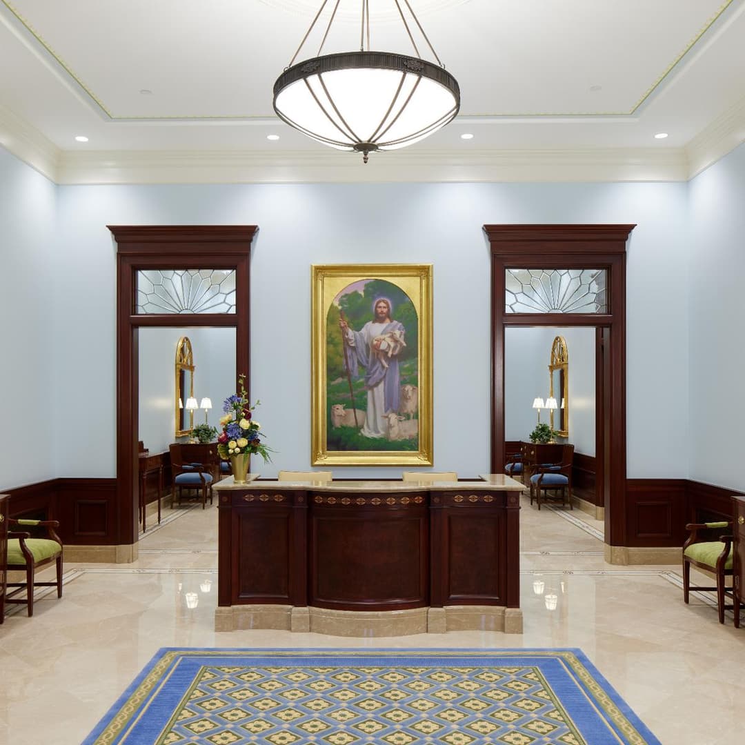 The welcoming entrance plaza and beautifully landscaped grounds.