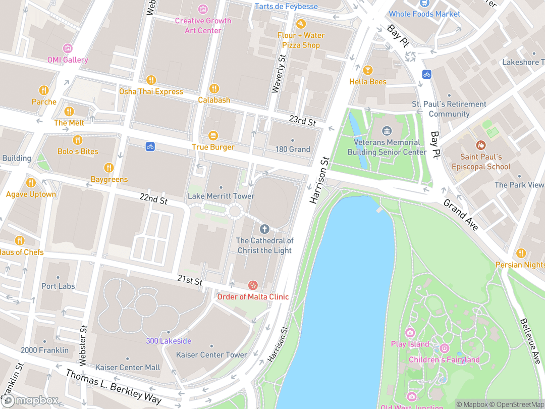 Map showing Cathedral of Christ the Light and surrounding area