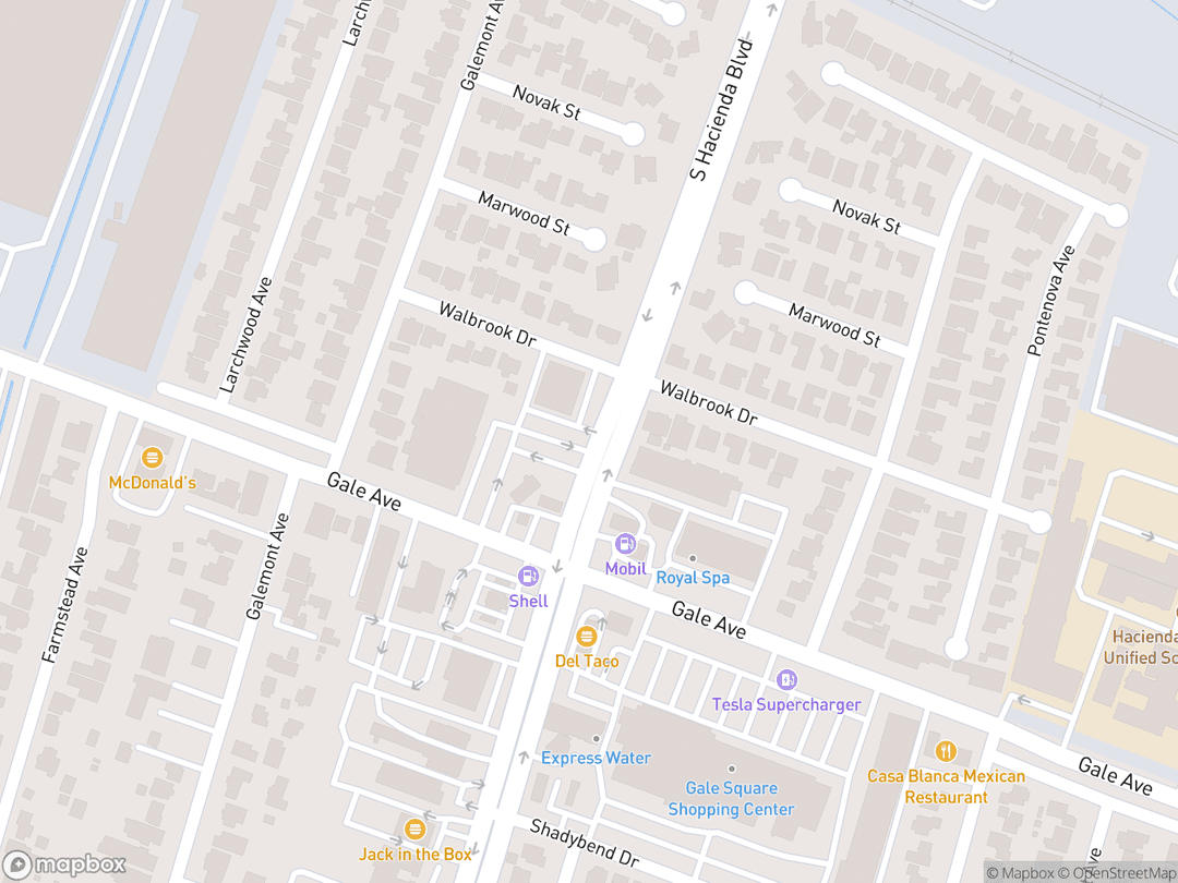 Map showing Fo Guang Shan Hsi Lai Temple and surrounding area
