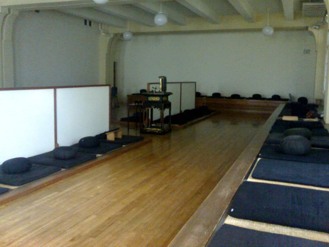 Interior of the zendo (meditation hall)