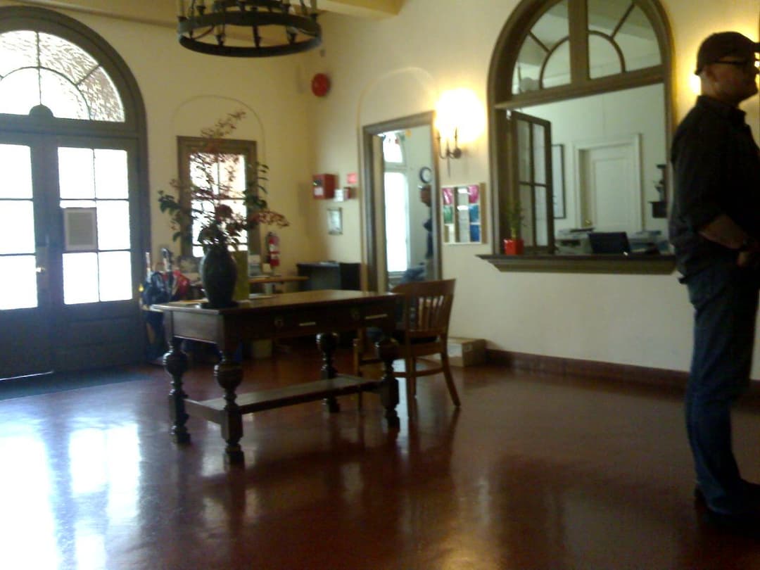 Interior view of the entrance lobby and reception area