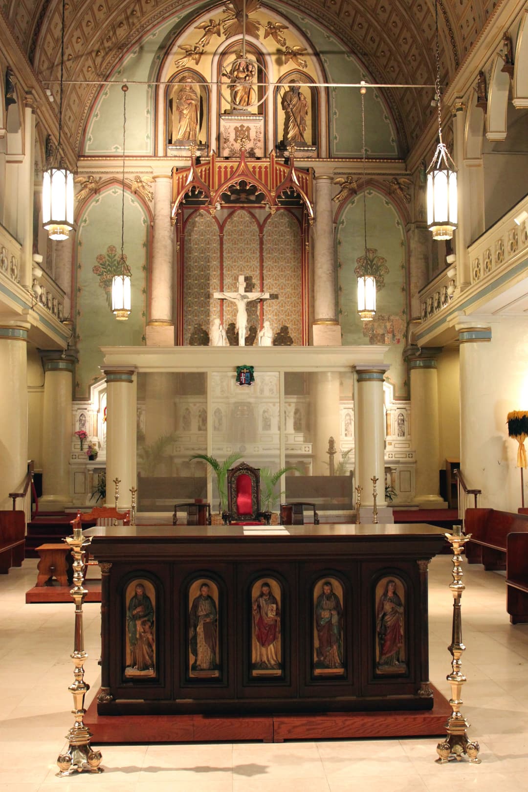 Interior view of the sanctuary and altar