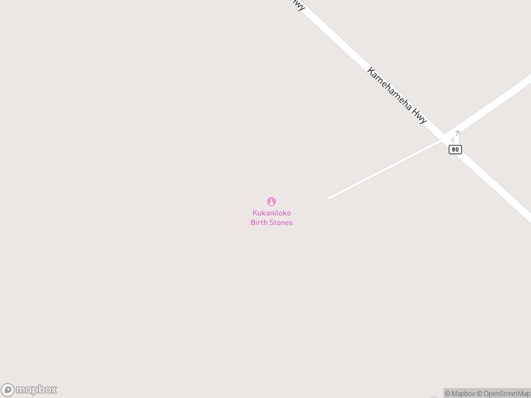 Map showing Kūkaniloko Birthstones State Monument and surrounding area