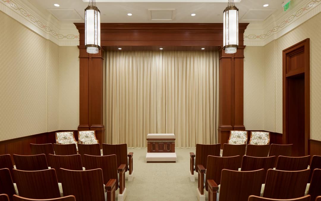 An instruction room inside the Pocatello Idaho Temple.