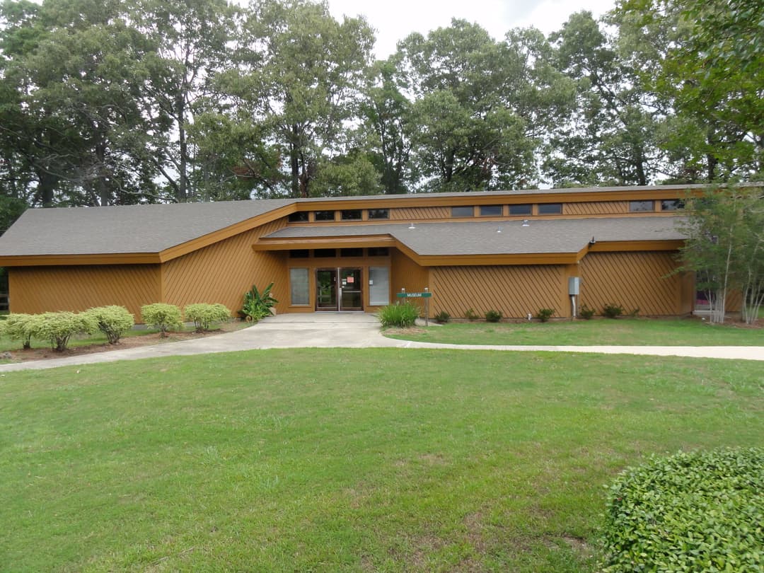 Front entrance view of the museum building.