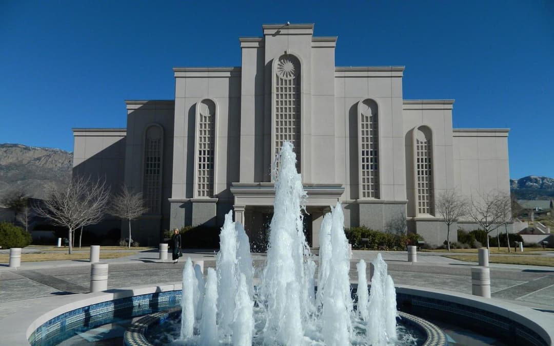 The Albuquerque New Mexico Temple stands as a beacon of faith in the high desert.