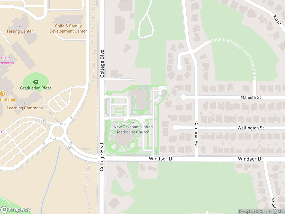 Map showing Farmington New Mexico Temple and surrounding area