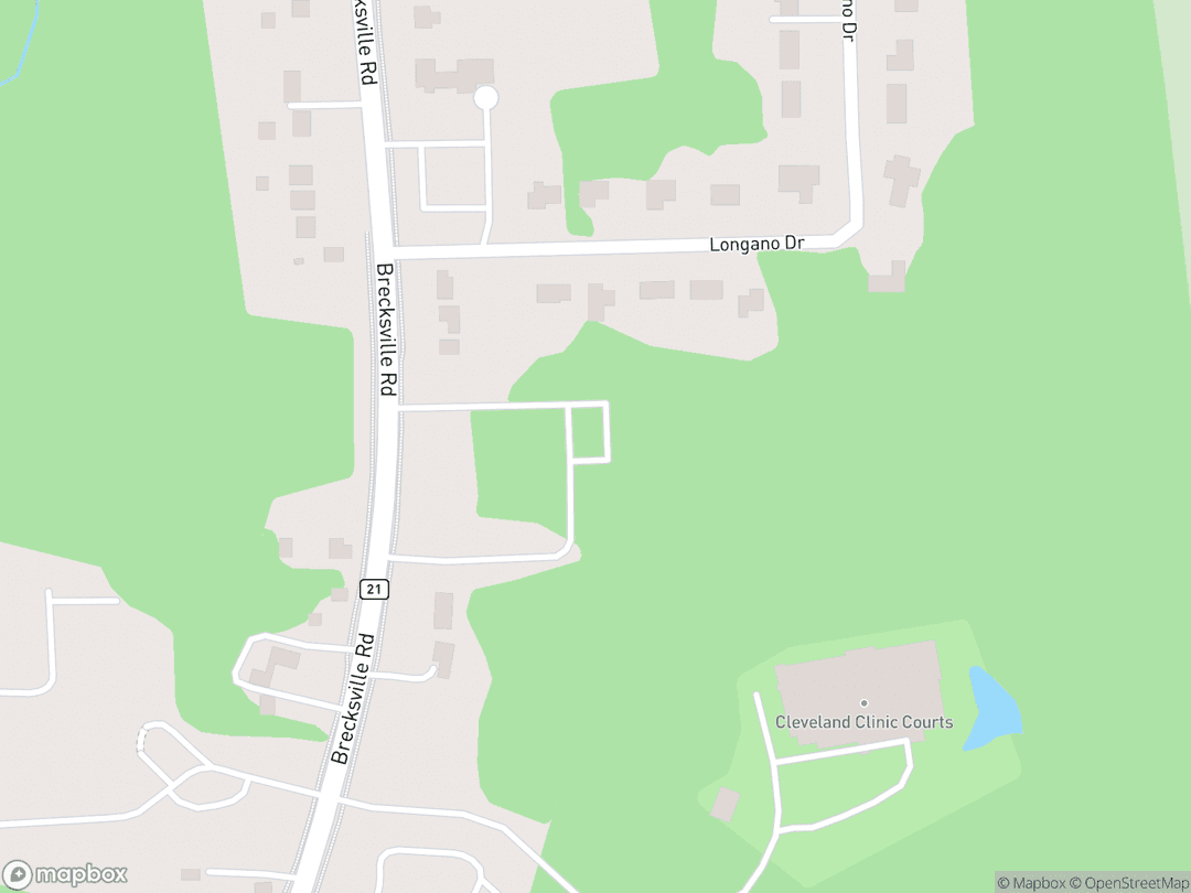 Map showing Cleveland Ohio Temple and surrounding area