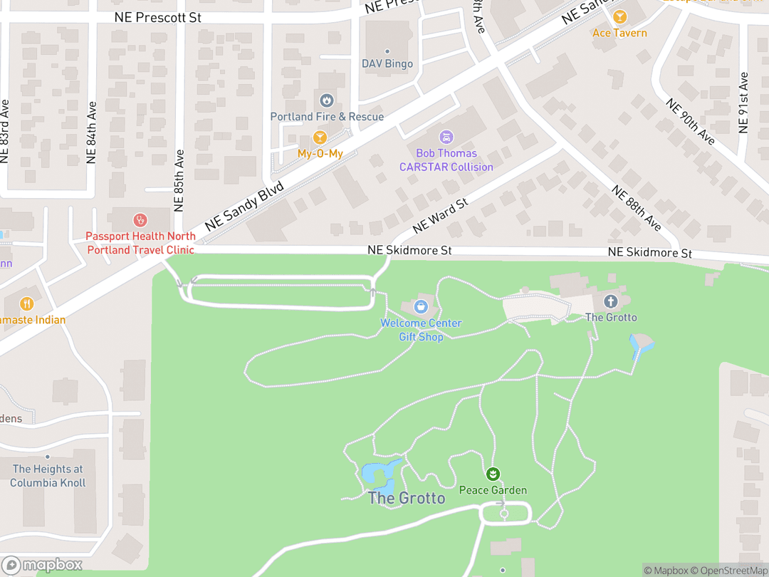 Map showing The National Sanctuary of Our Sorrowful Mother and surrounding area