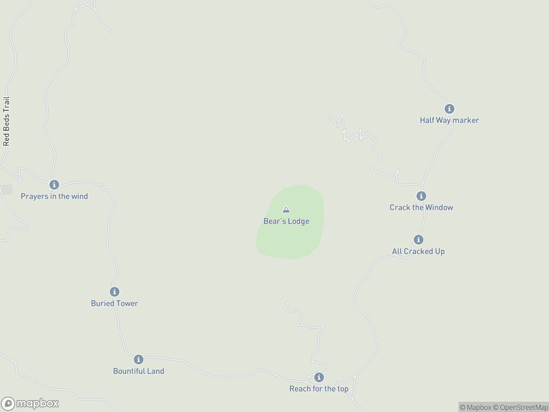 Map showing Bear Lodge (Devils Tower) and surrounding area
