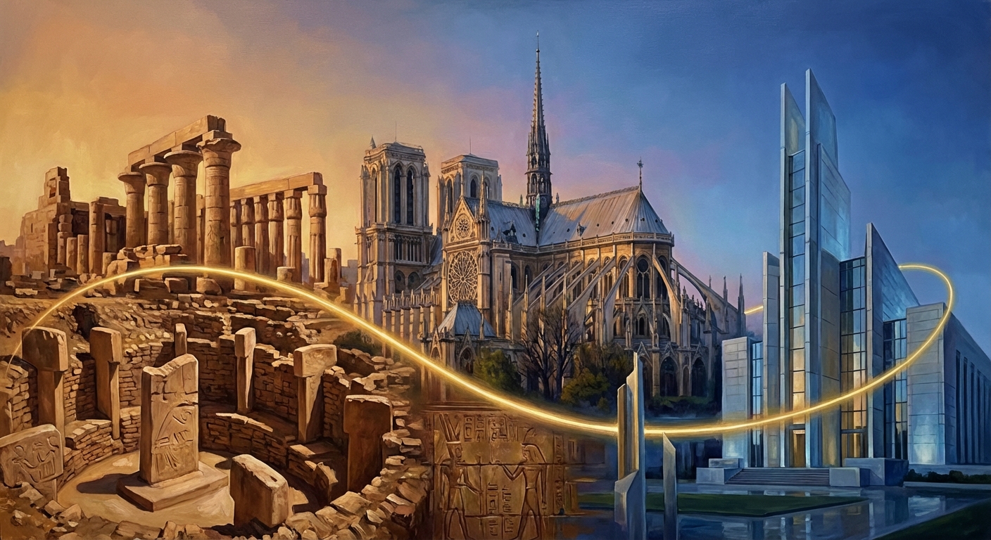 From Ancient Temples to Modern Marvels: 12,000 Years of Sacred Architecture