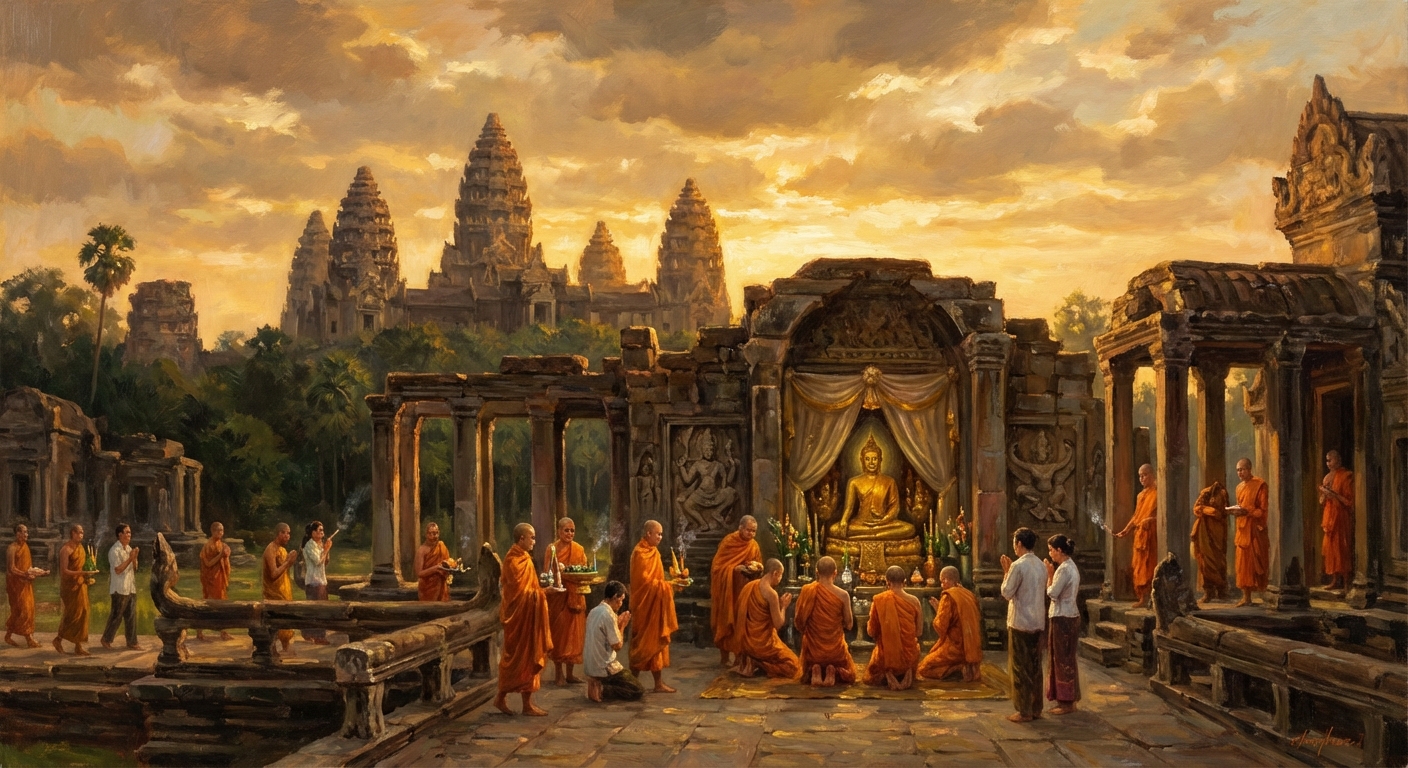 The Conversion of Angkor Wat into a Buddhist Temple