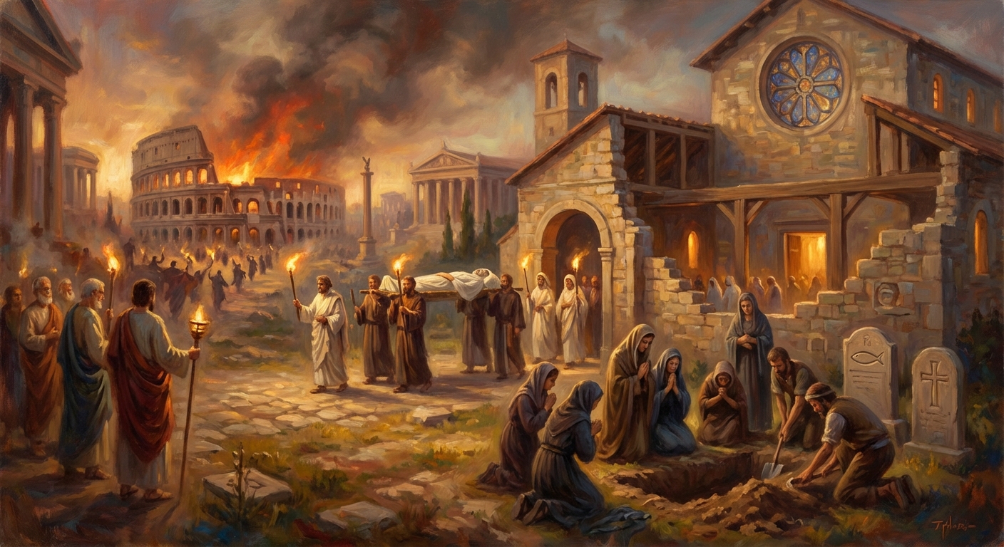 The Great Fire of Rome and the Burial of Saint Paul