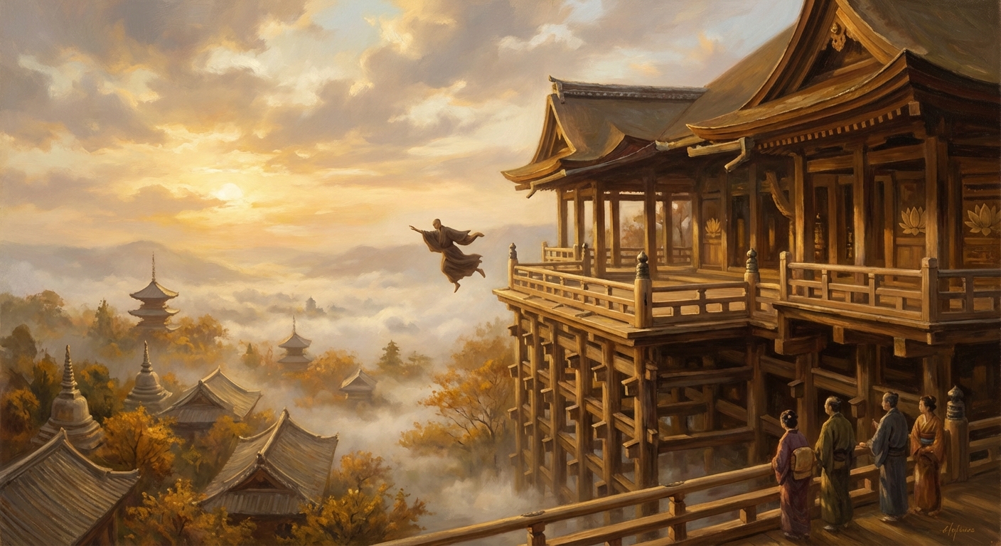 The Leap of Faith from Kiyomizu-dera's Stage