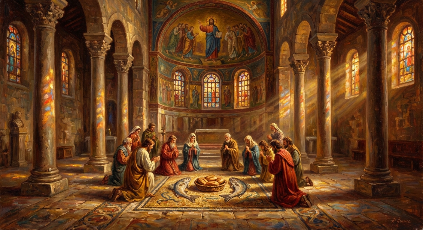 The Mosaic of the Loaves and Fishes