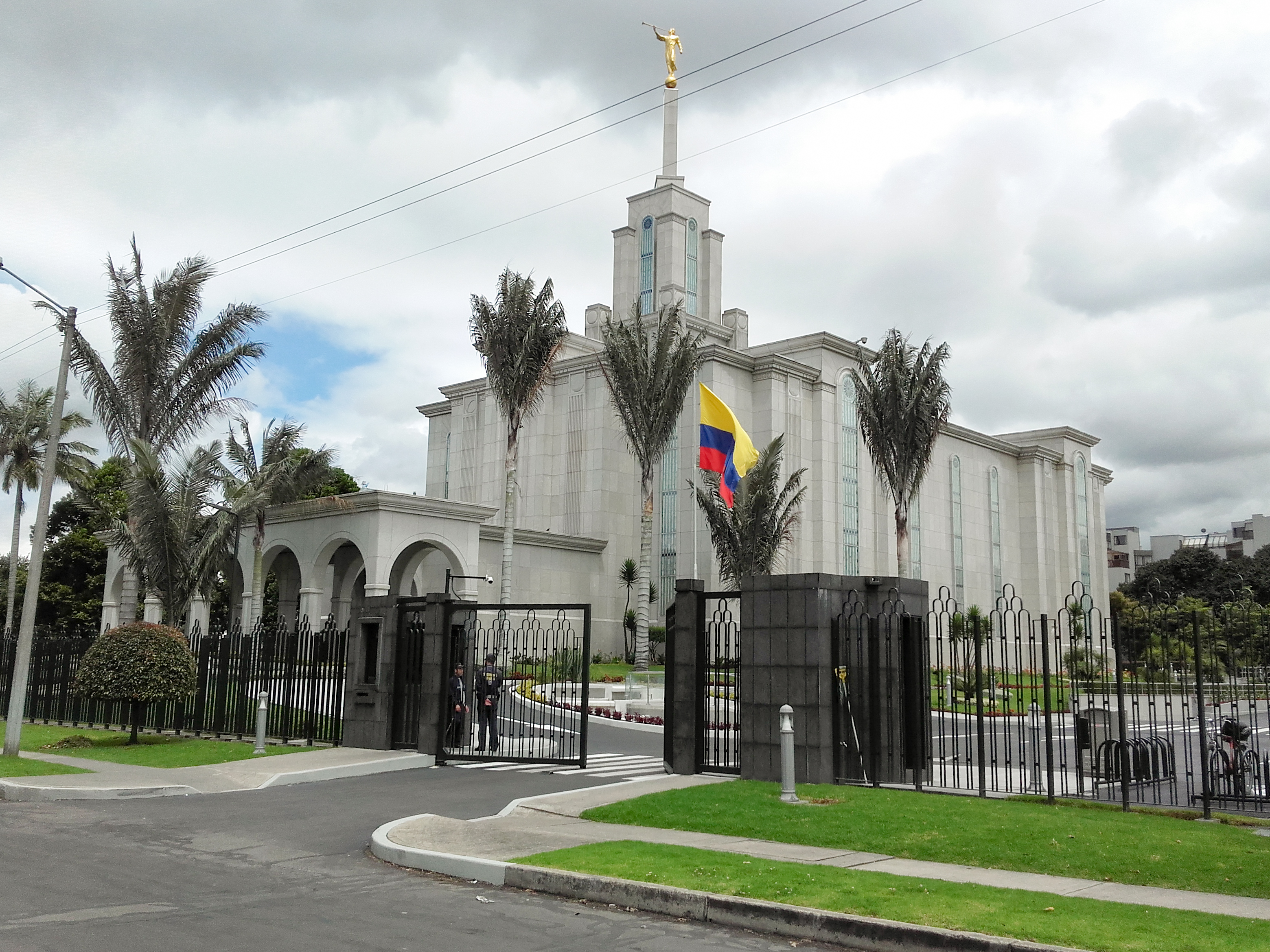 The temple's exterior, constructed with Brazilian granite, exudes strength and durability.