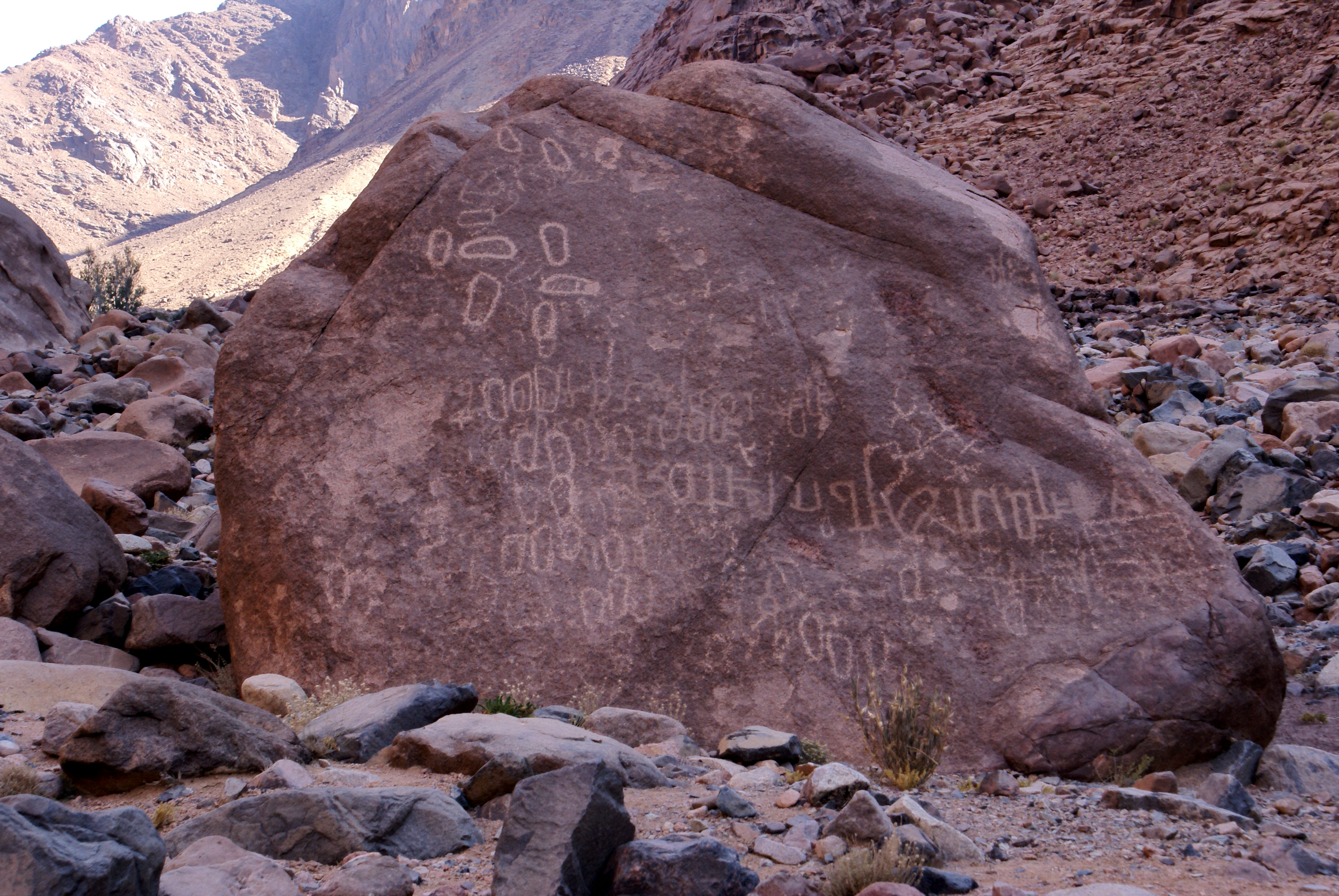 Pilgrims ascending Mount Sinai via the steps of penitence.