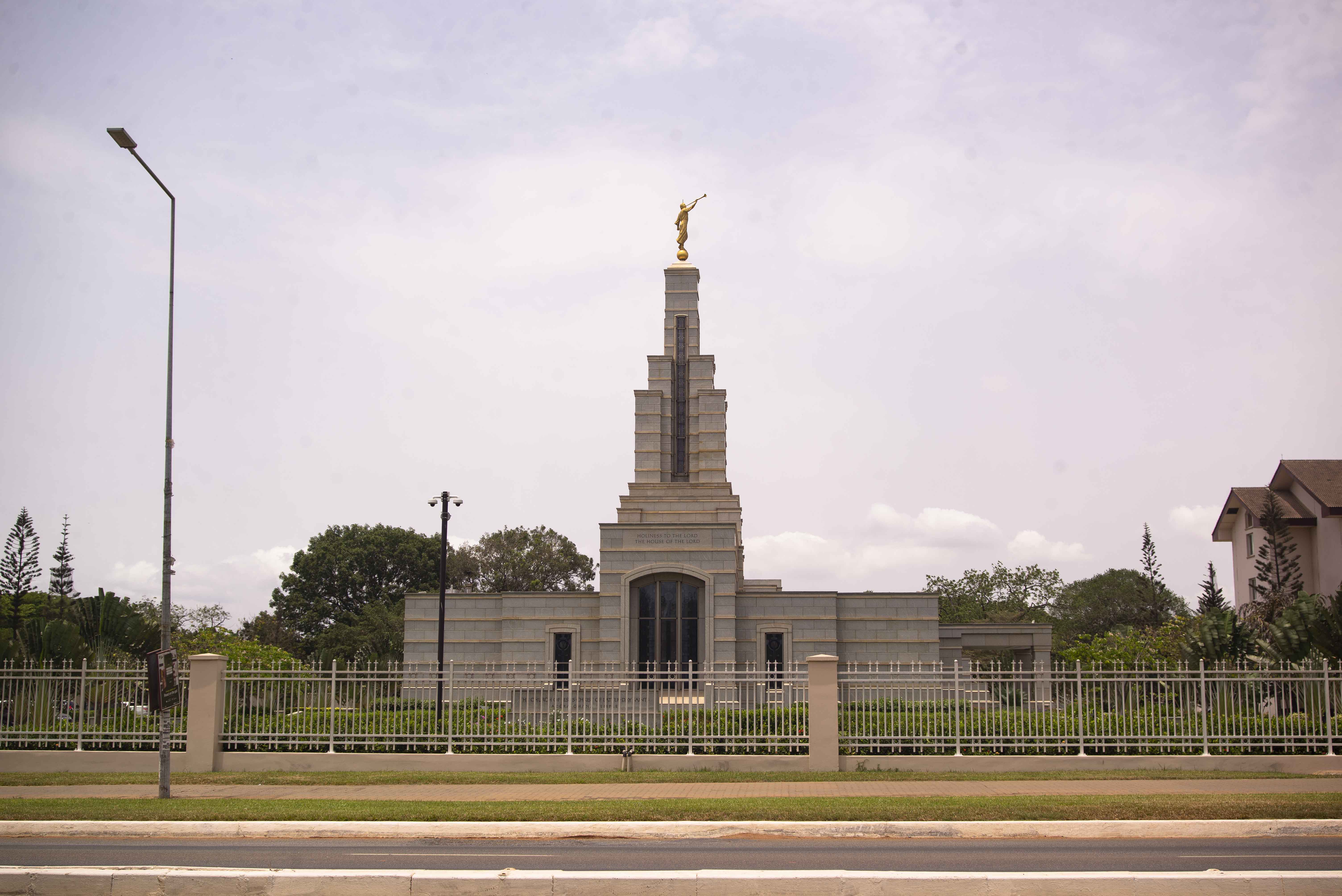 Accra Ghana Temple with Palm Trees