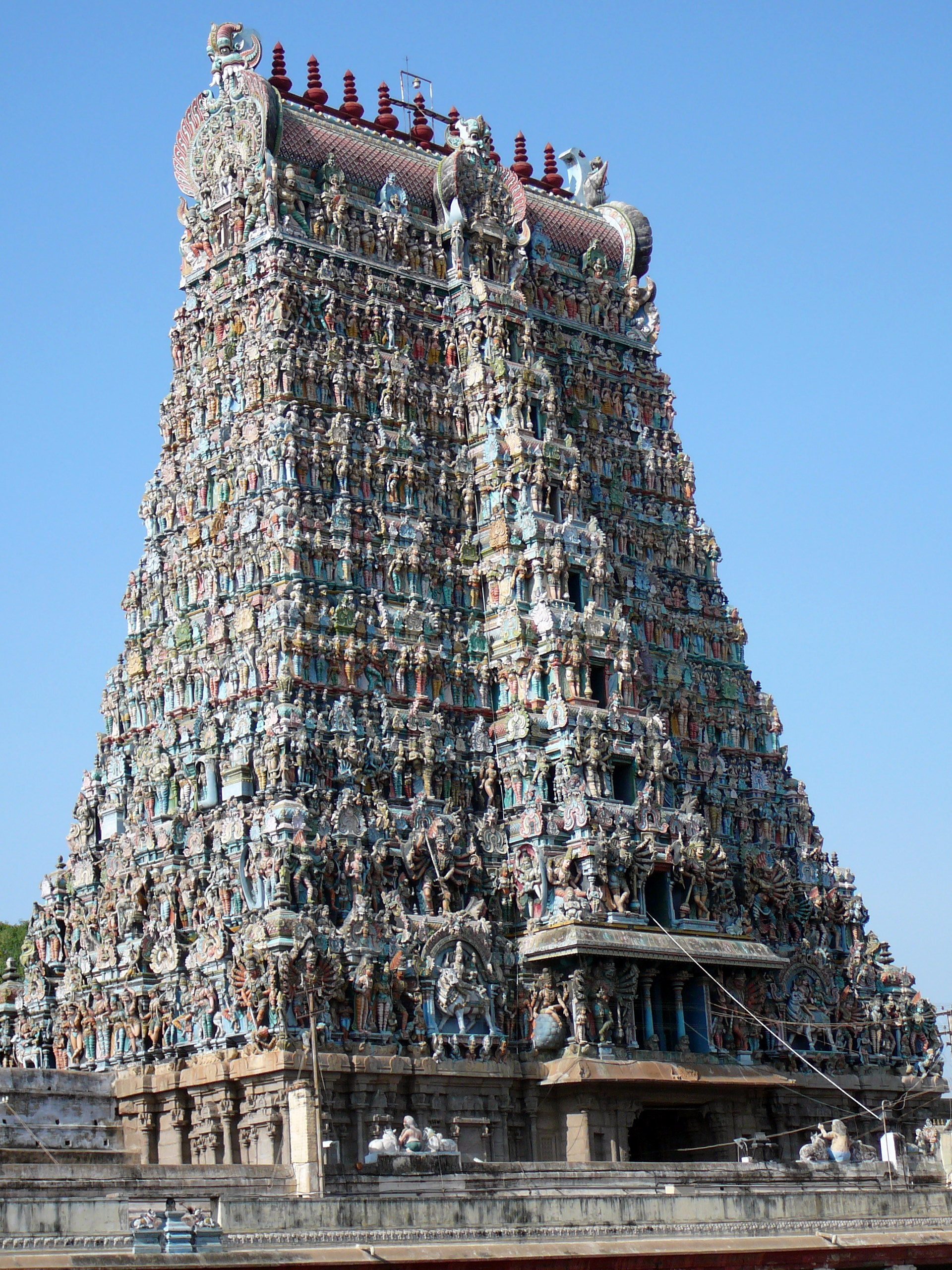 A priest performing rituals at the sanctum.