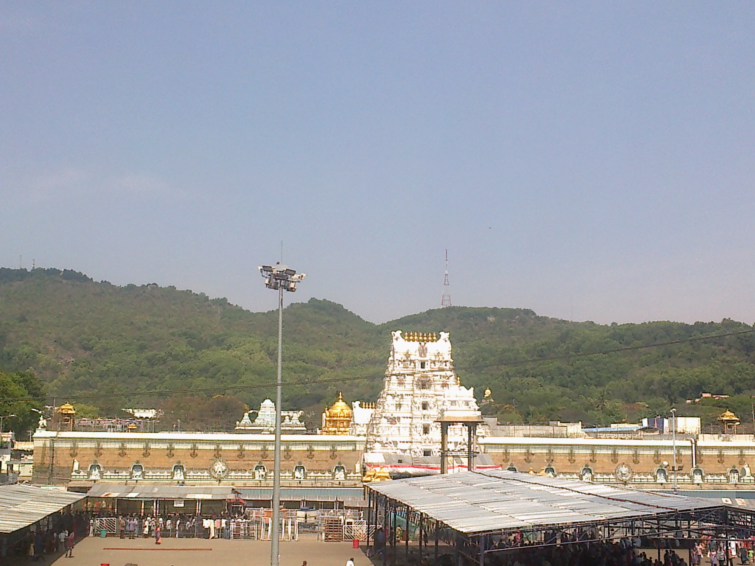 A view of the temple complex, showcasing the Dravidian architectural style.
