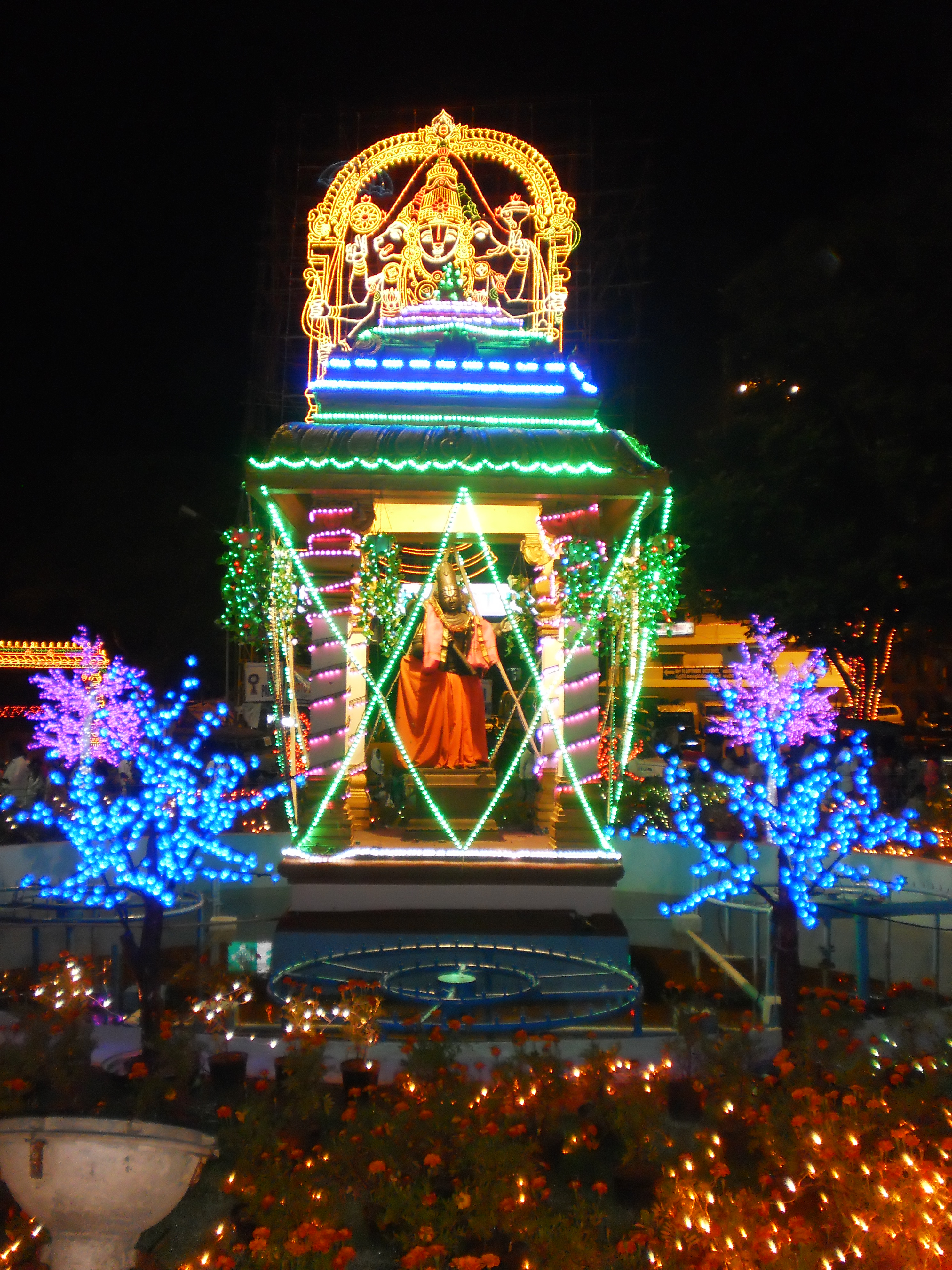 Intricate carvings on the temple walls.