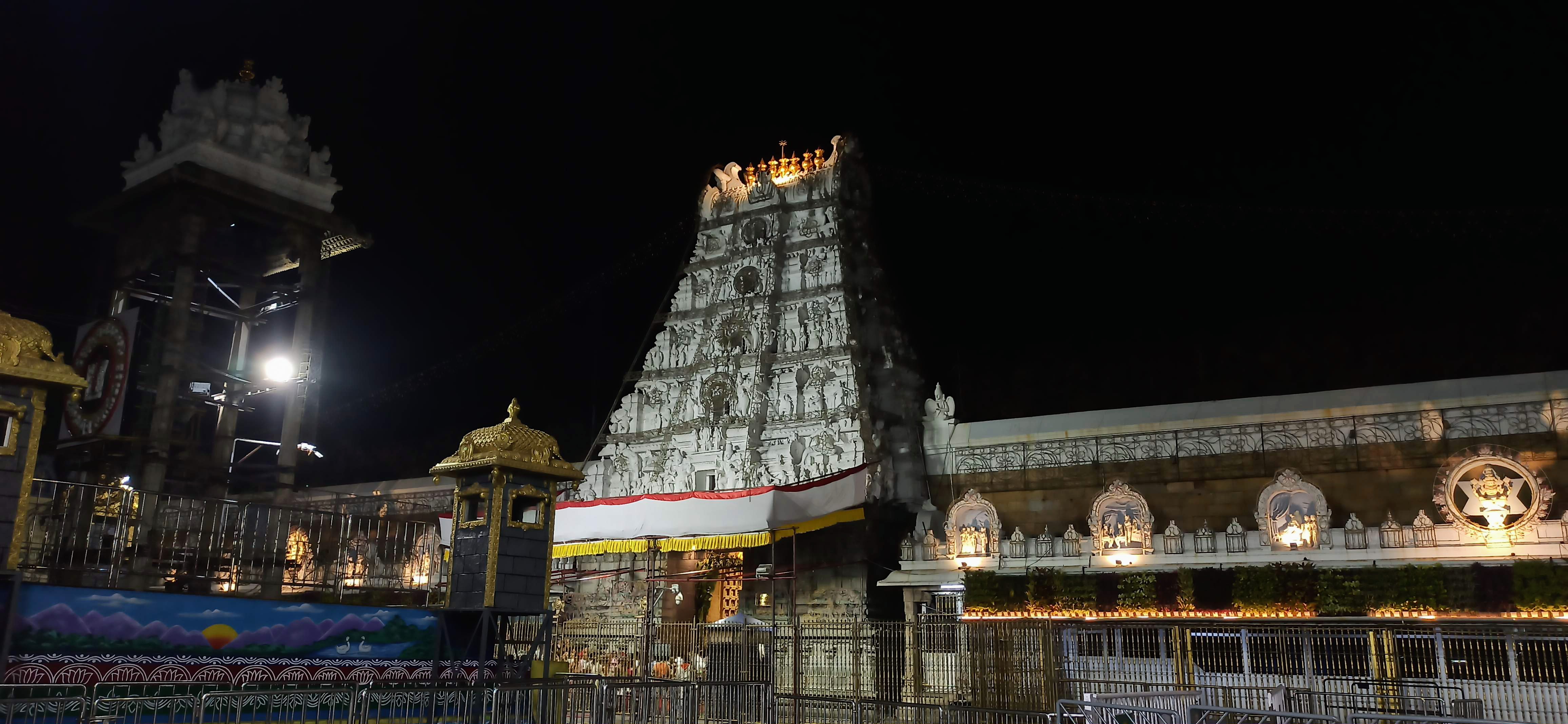 A procession of the deity during a festival.