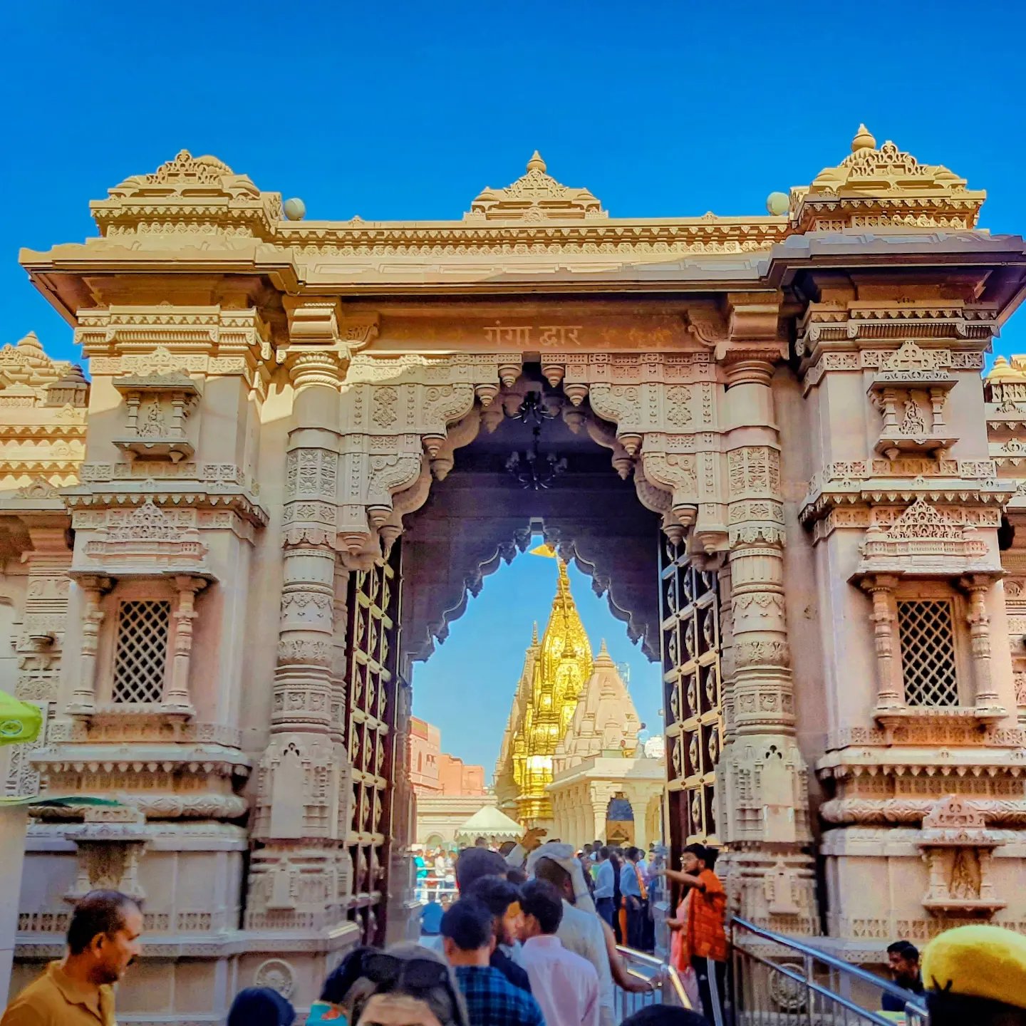The Ganga Dwar gateway of the Kashi Vishwanath Corridor, connecting the temple to the Ganges.