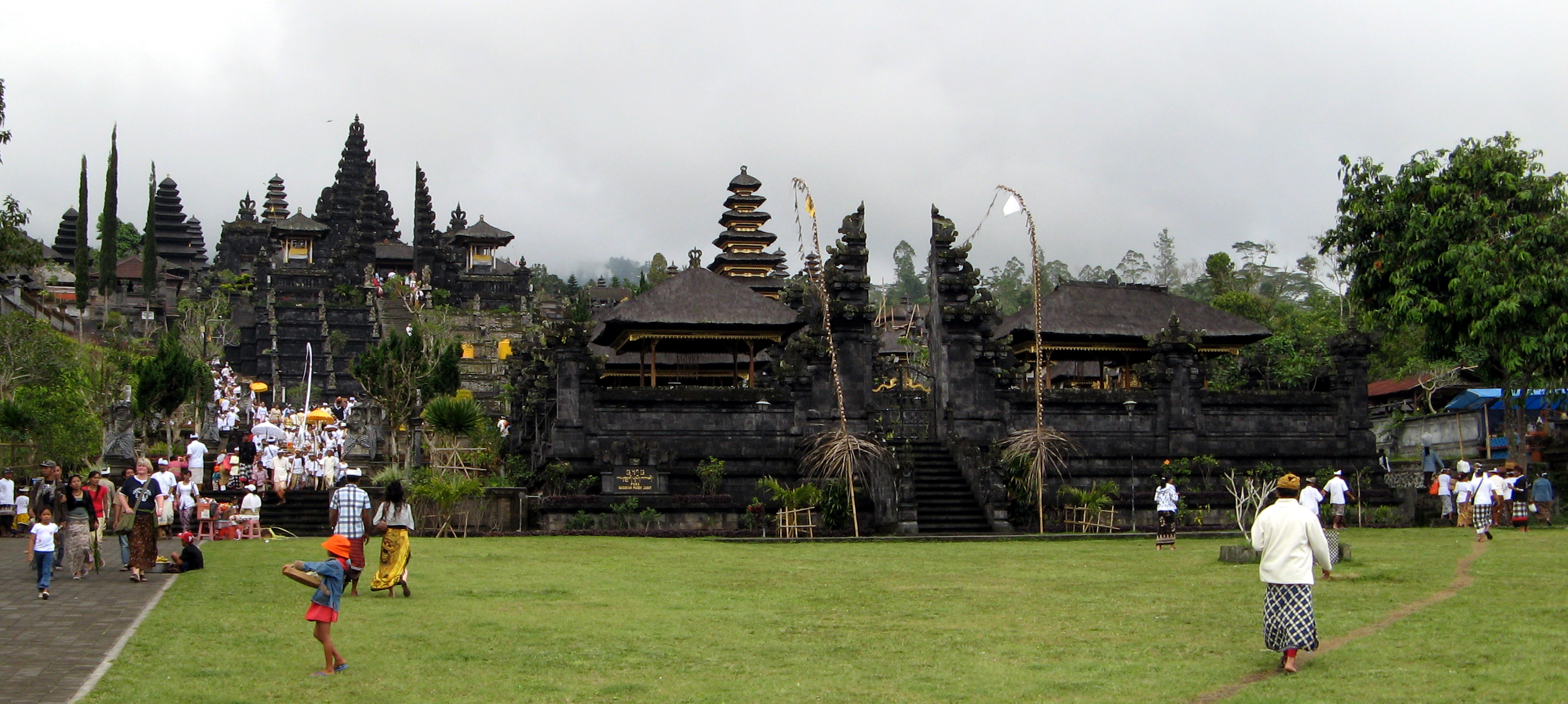 The majestic Mount Agung provides a stunning backdrop.