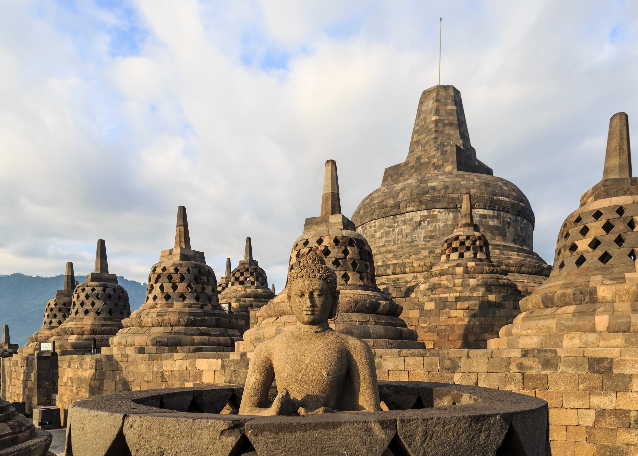 The majestic Borobudur Temple, a testament to ancient Javanese artistry.