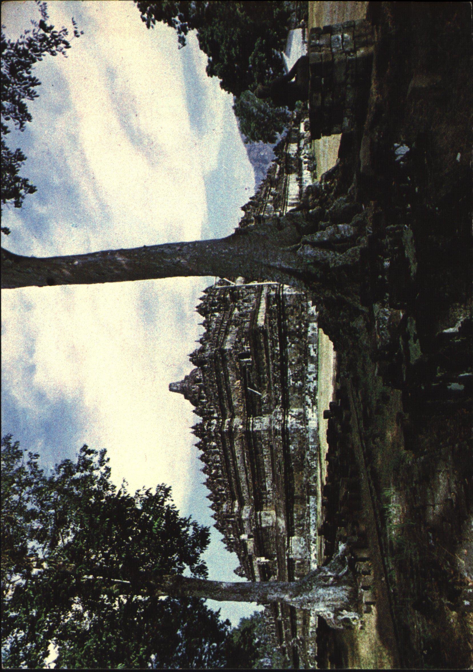 The temple bathed in the warm glow of the setting sun.