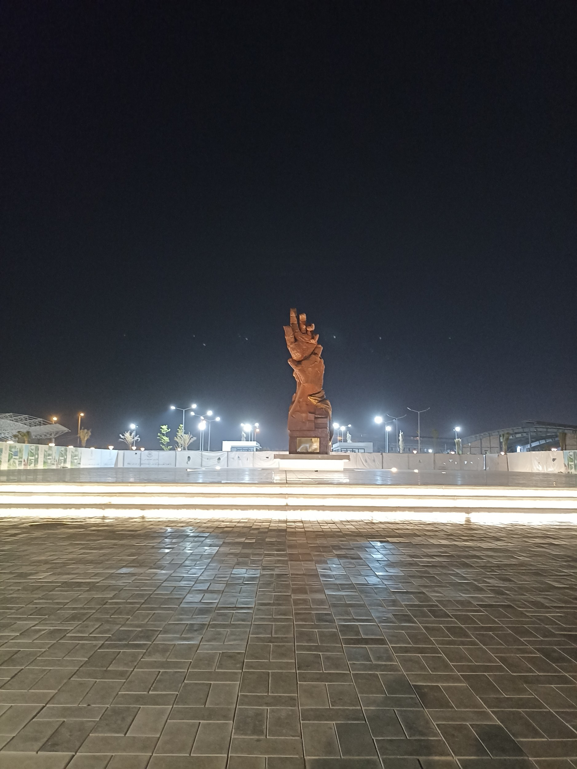 The shrine's minarets reaching towards the sky, marking its prominence.