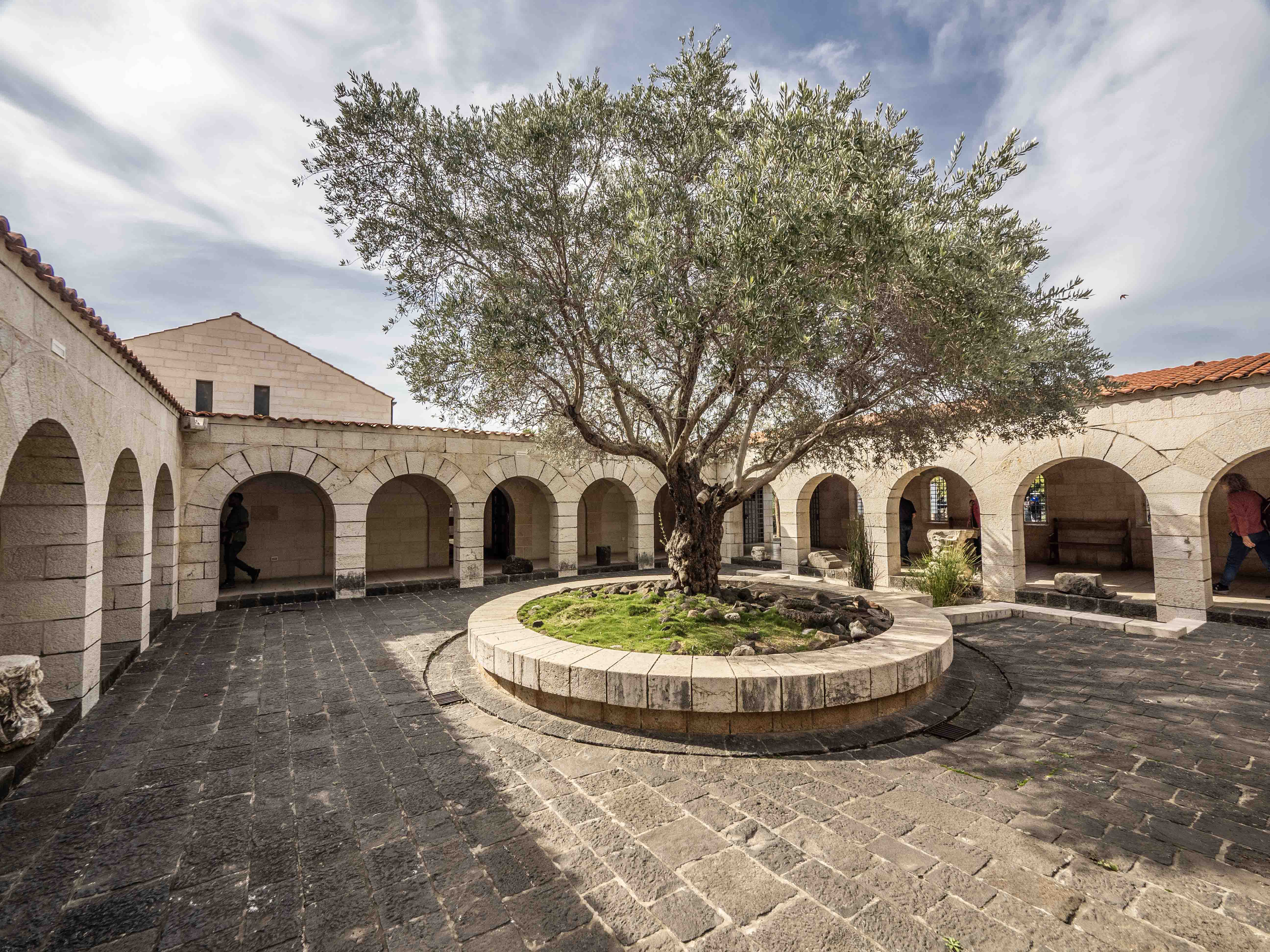 The apse of the church, adorned with religious symbols.