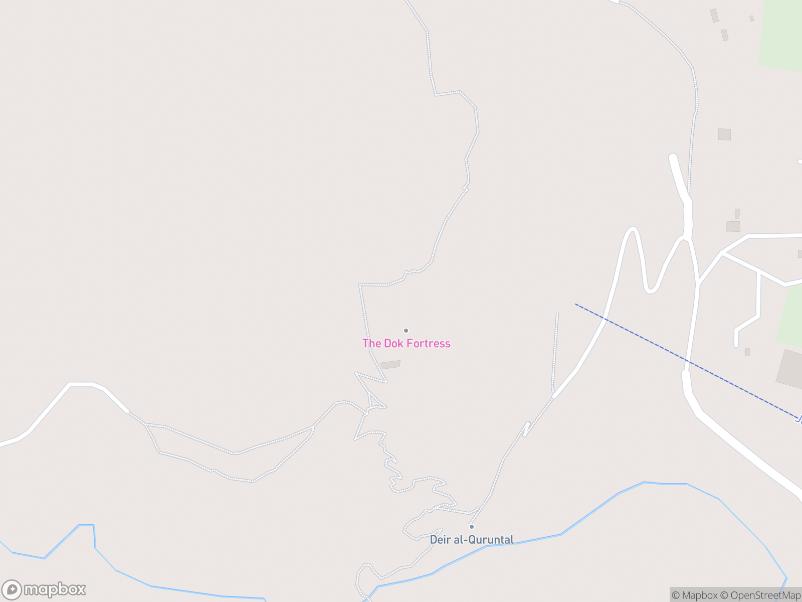 Map showing Mount of Temptation and surrounding area