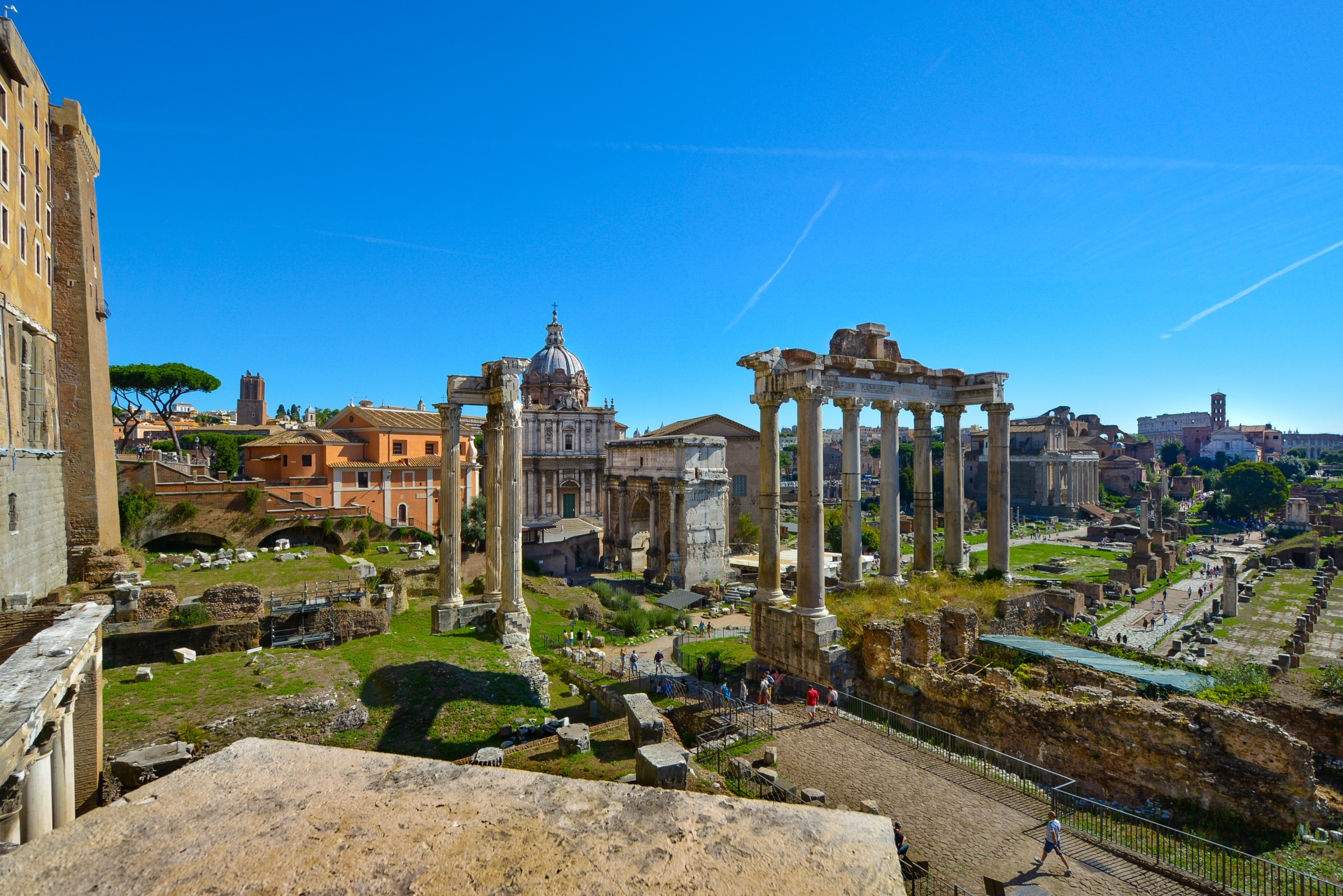 Architectural details of the Temple of Minerva.