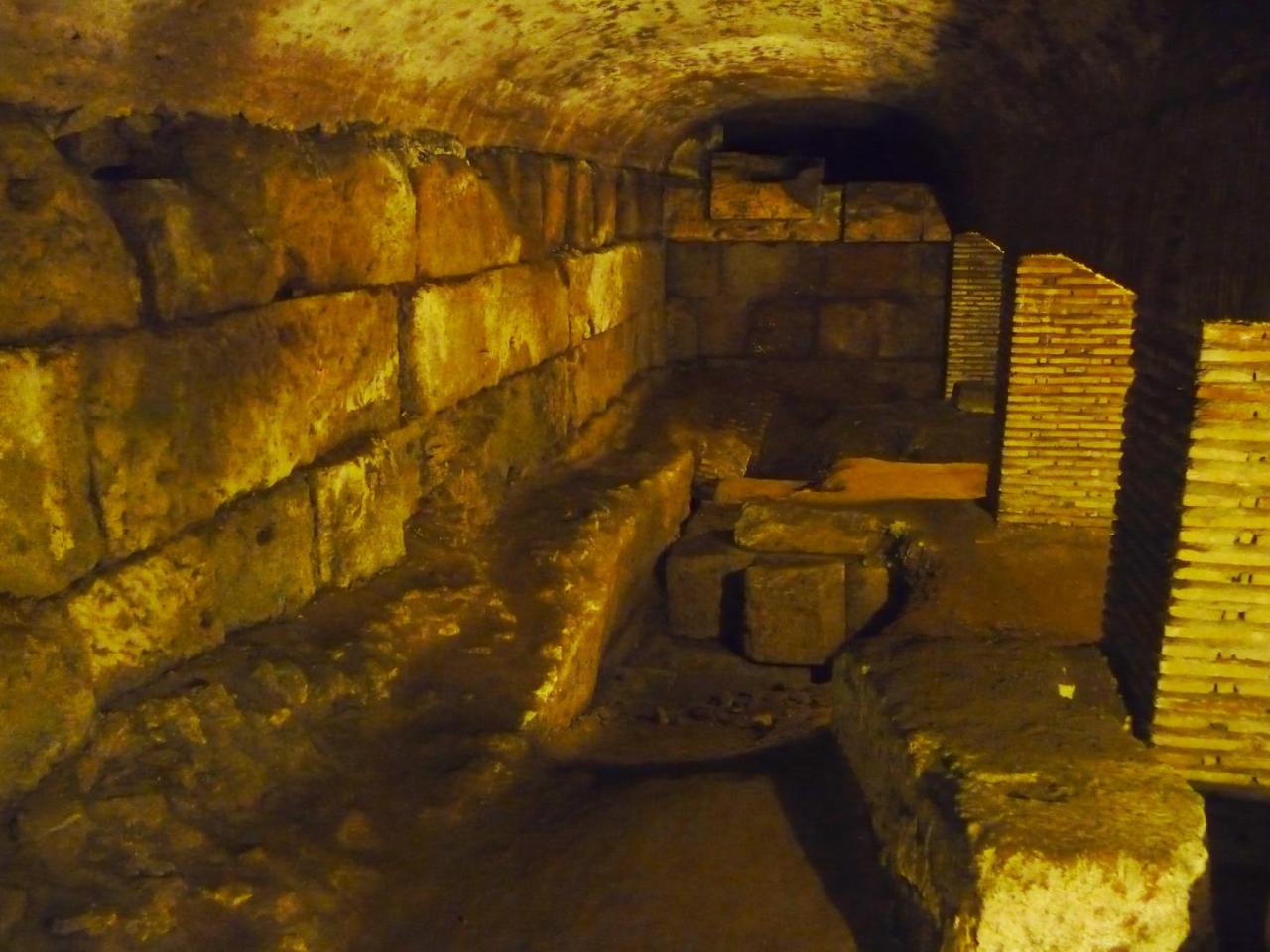 Fragments of the Temple of Minerva on display.