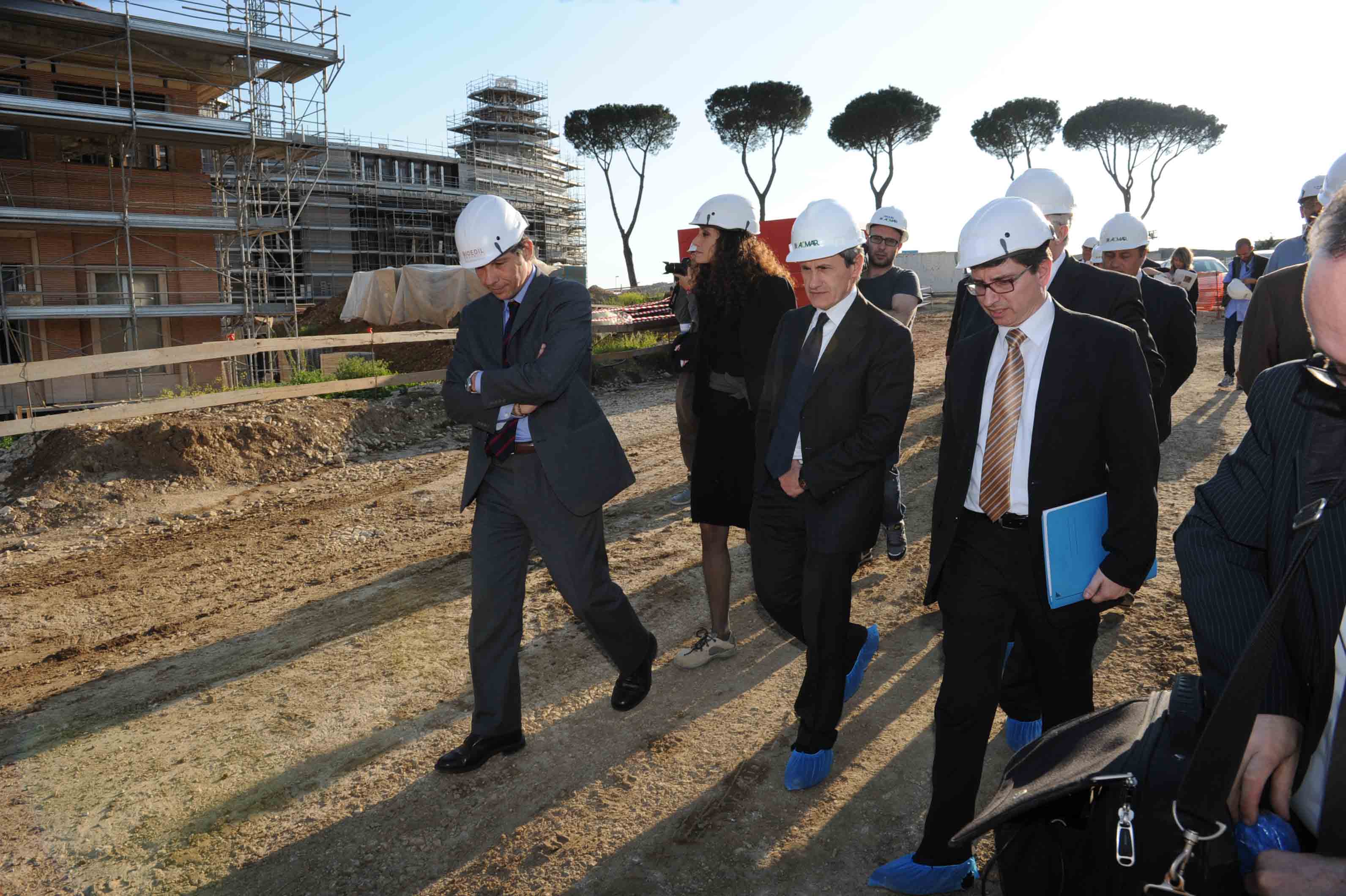 Concrete pillars rising during the temple's structural phase (2013)