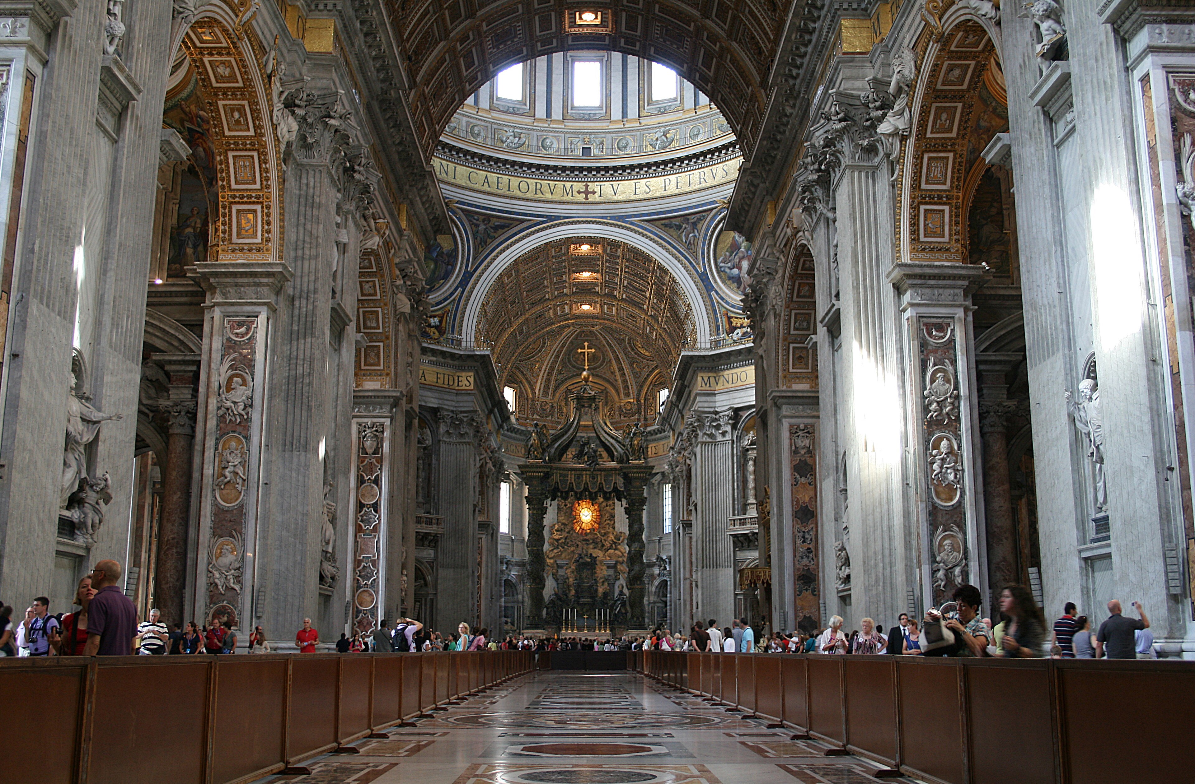The main nave looking toward the Baldachin