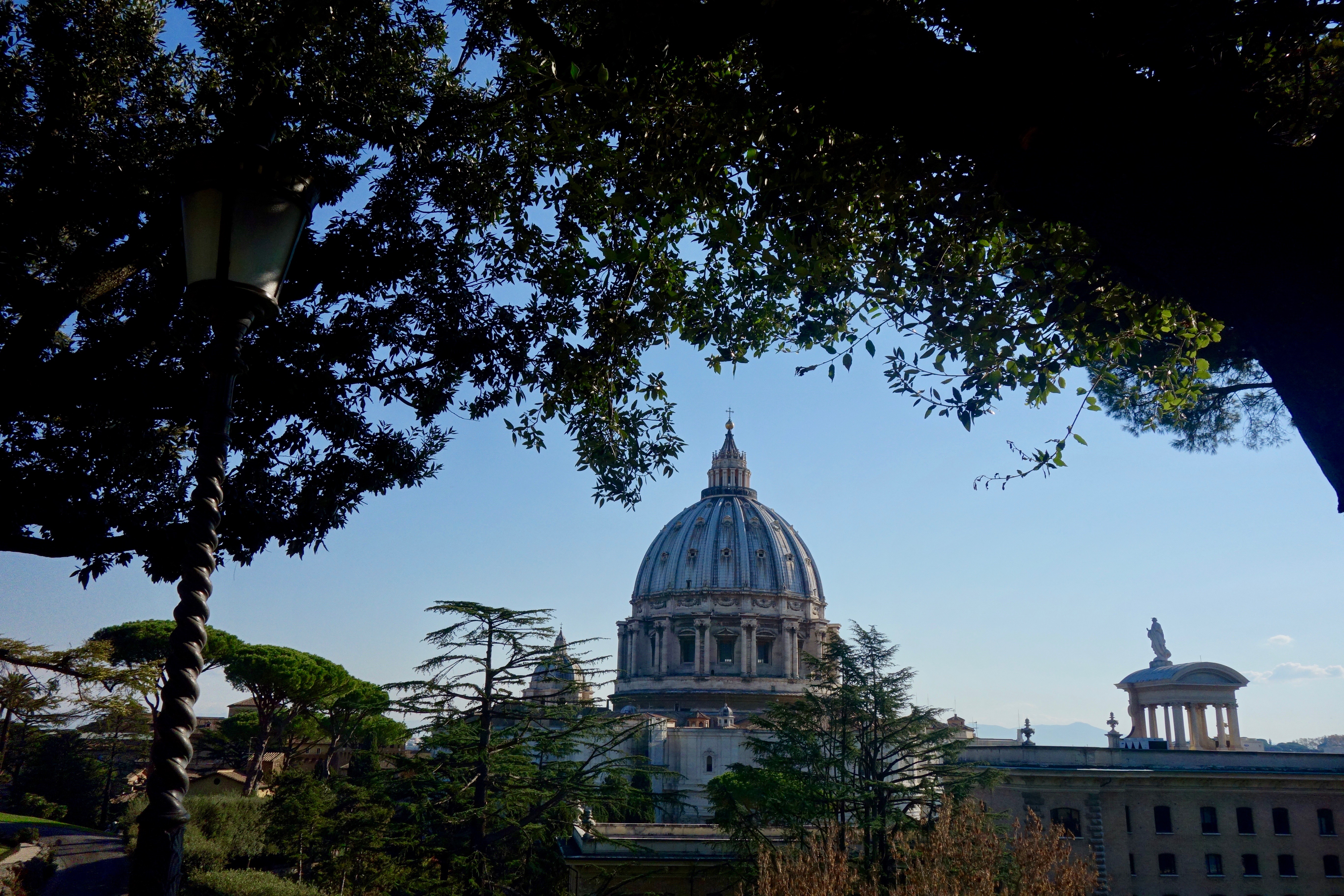 A statue within the Vatican, representing the rich artistic heritage of the site.