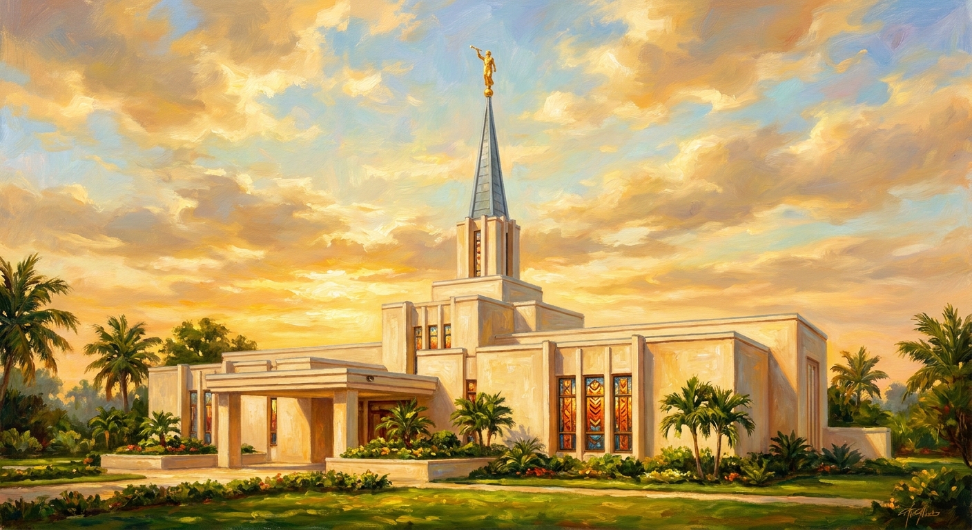 The Abidjan Ivory Coast Temple, a beacon of faith in Abidjan.