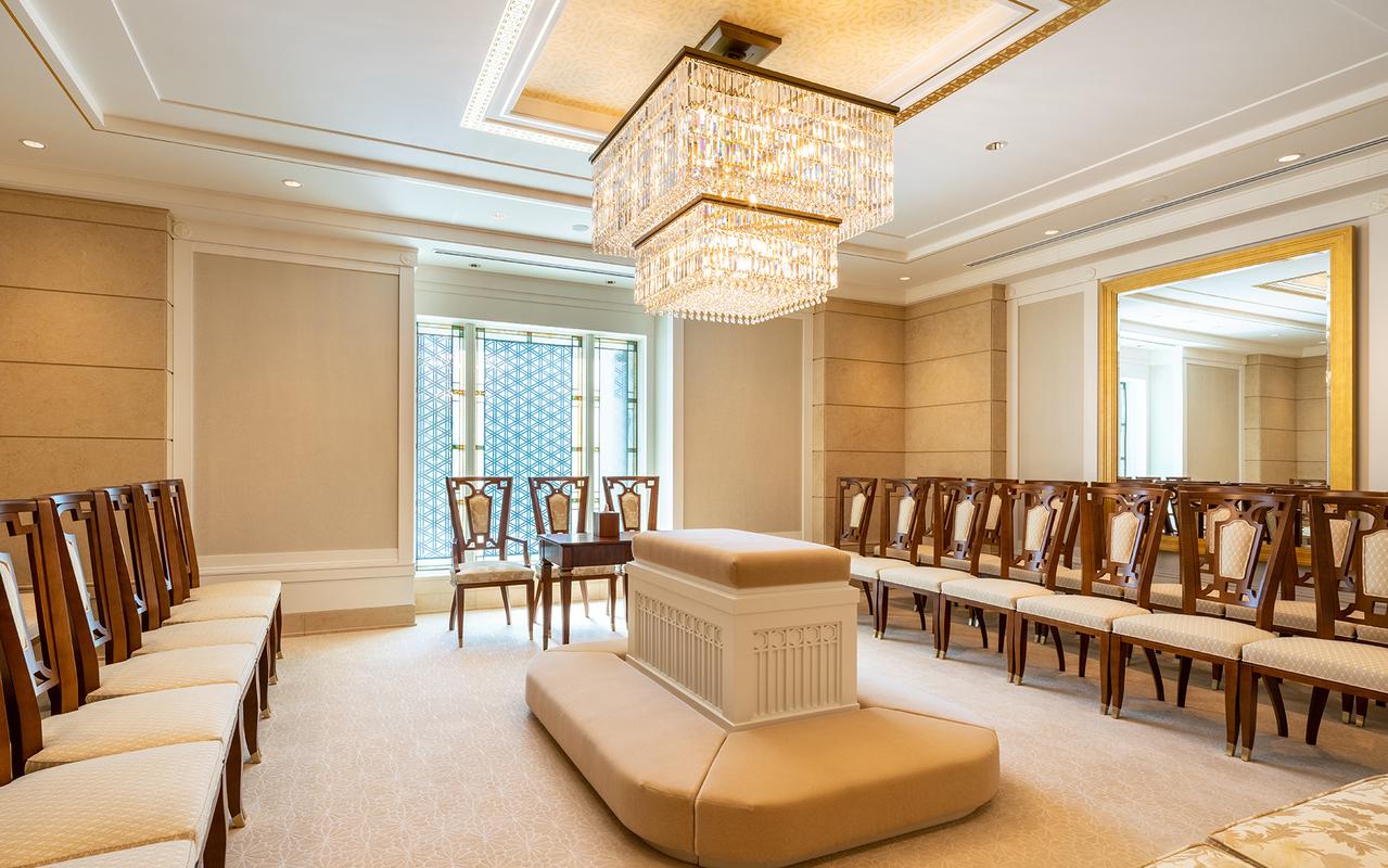 The temple under a cloudy sky