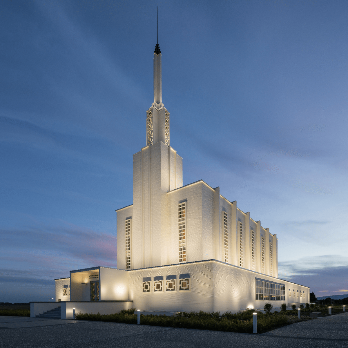 The Hamilton New Zealand Temple during its public open house.