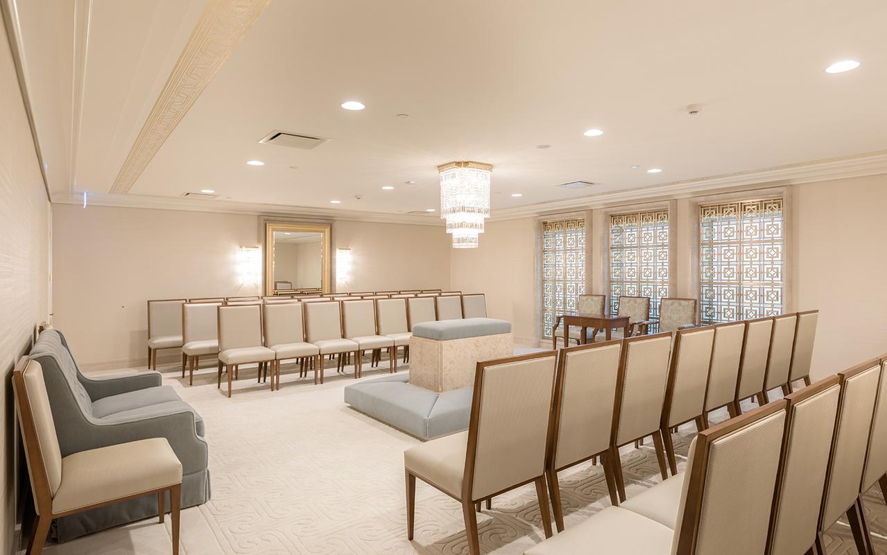 The temple's gardens are meticulously maintained.