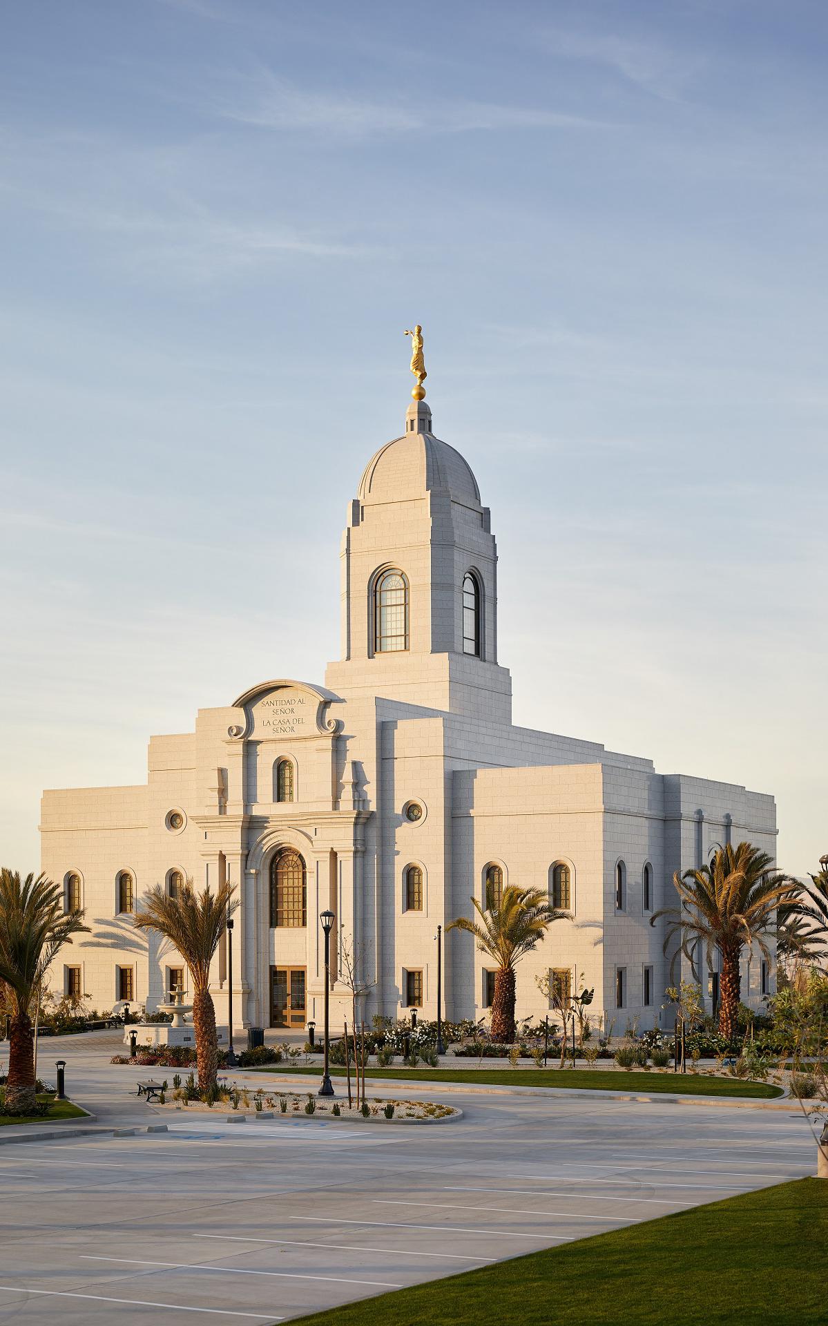 The temple's exterior, reflecting a blend of Baroque and Spanish Colonial styles.
