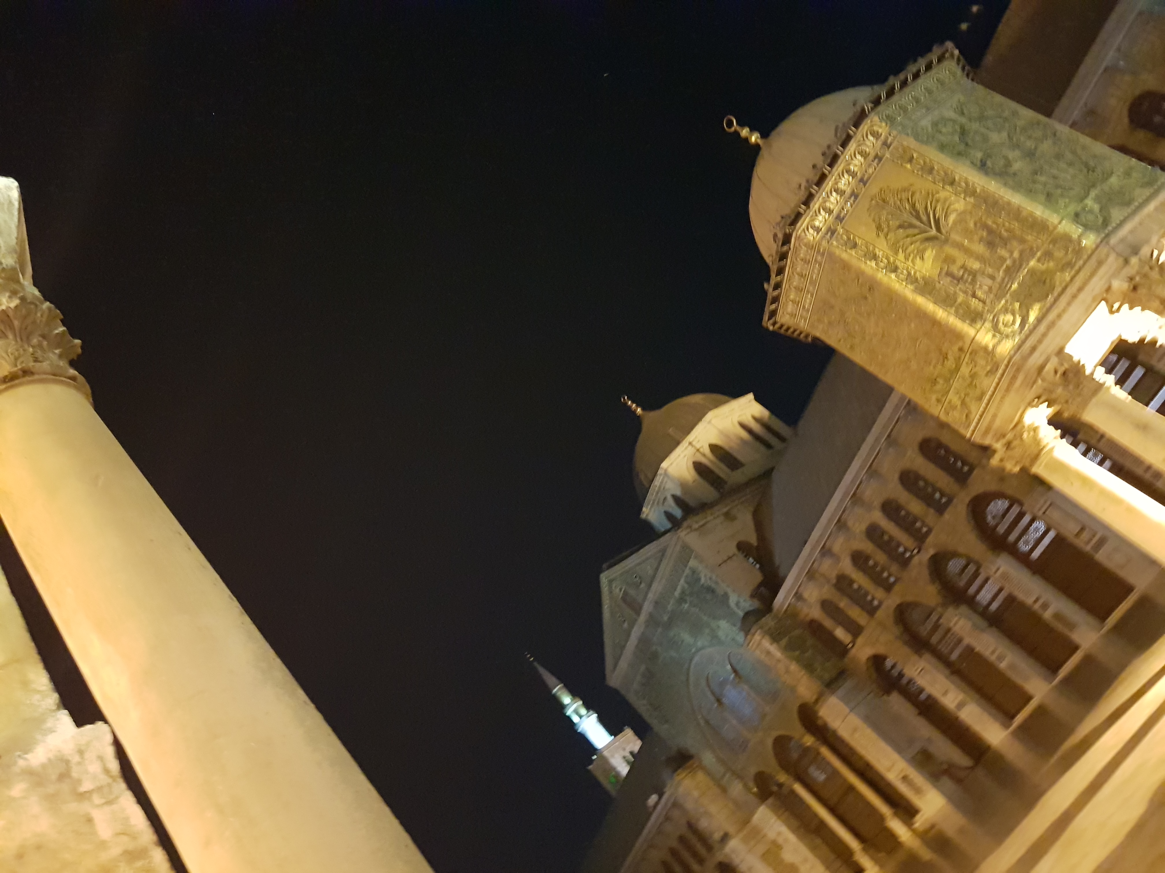 Intricate mosaics adorn the walls and ceilings of the mosque.