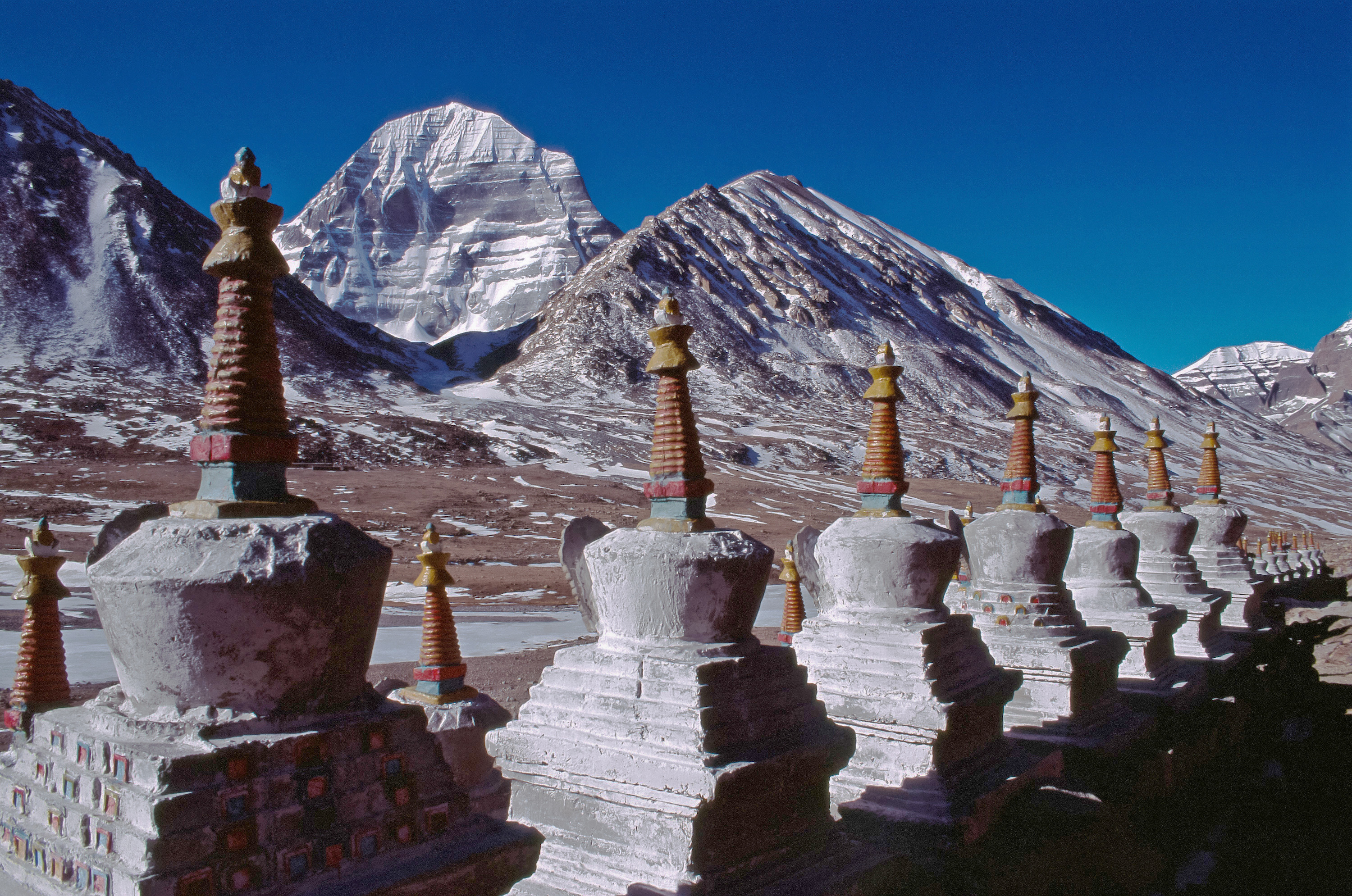 A panoramic view of the Kailash region.