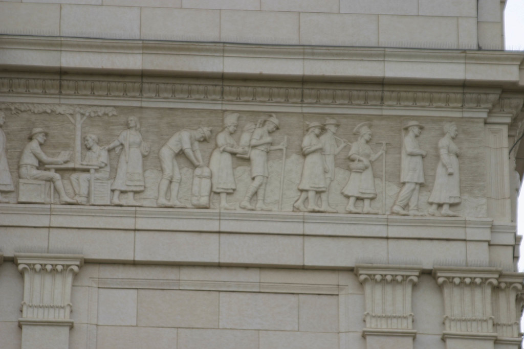 Baptistry featuring oxen font