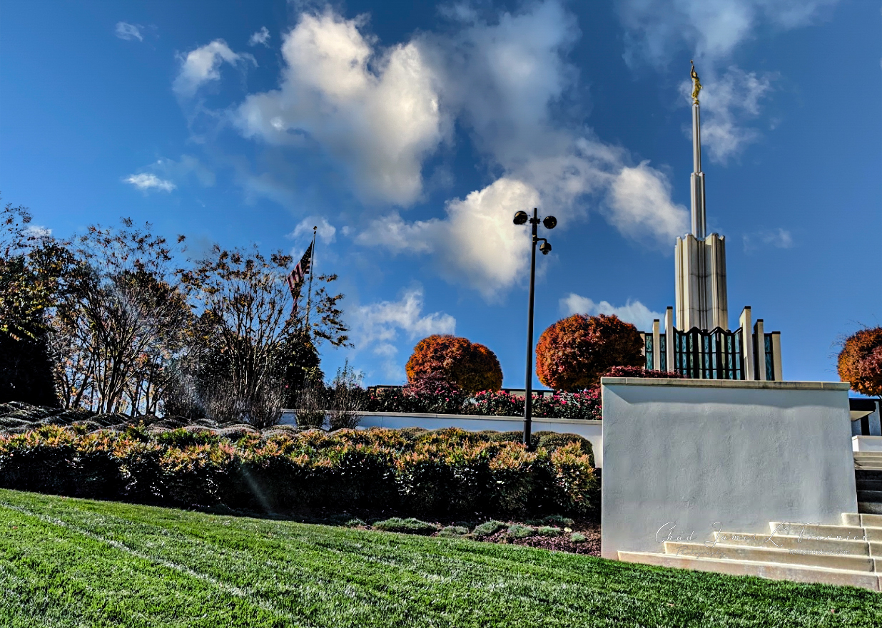 Temple in spring with azaleas