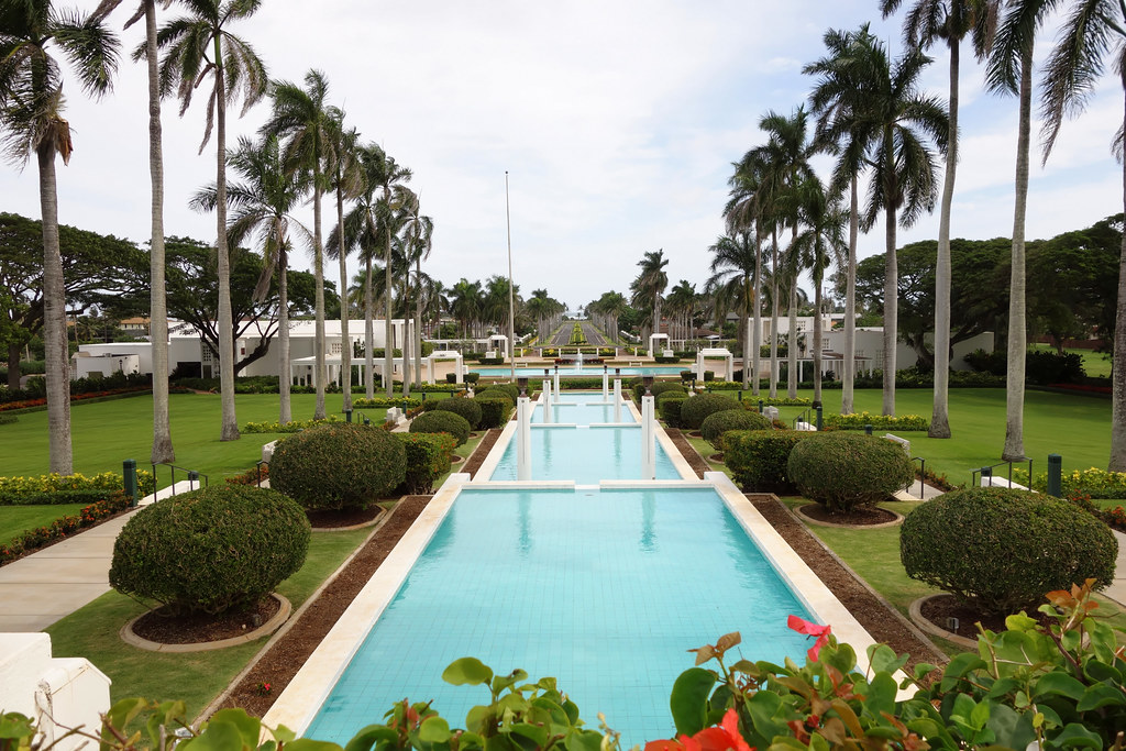 Aerial view showing the cruciform structure