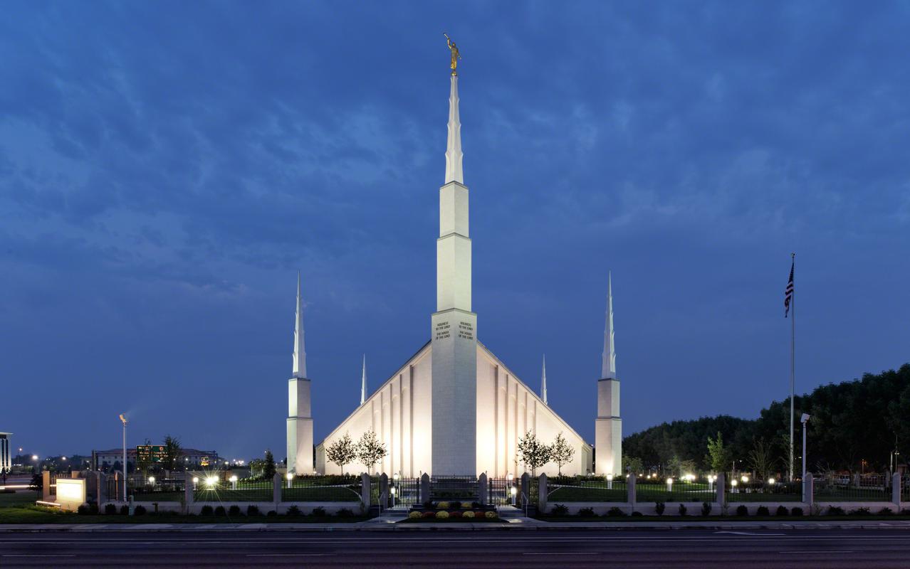 Reflecting pool with temple mirrored in the water