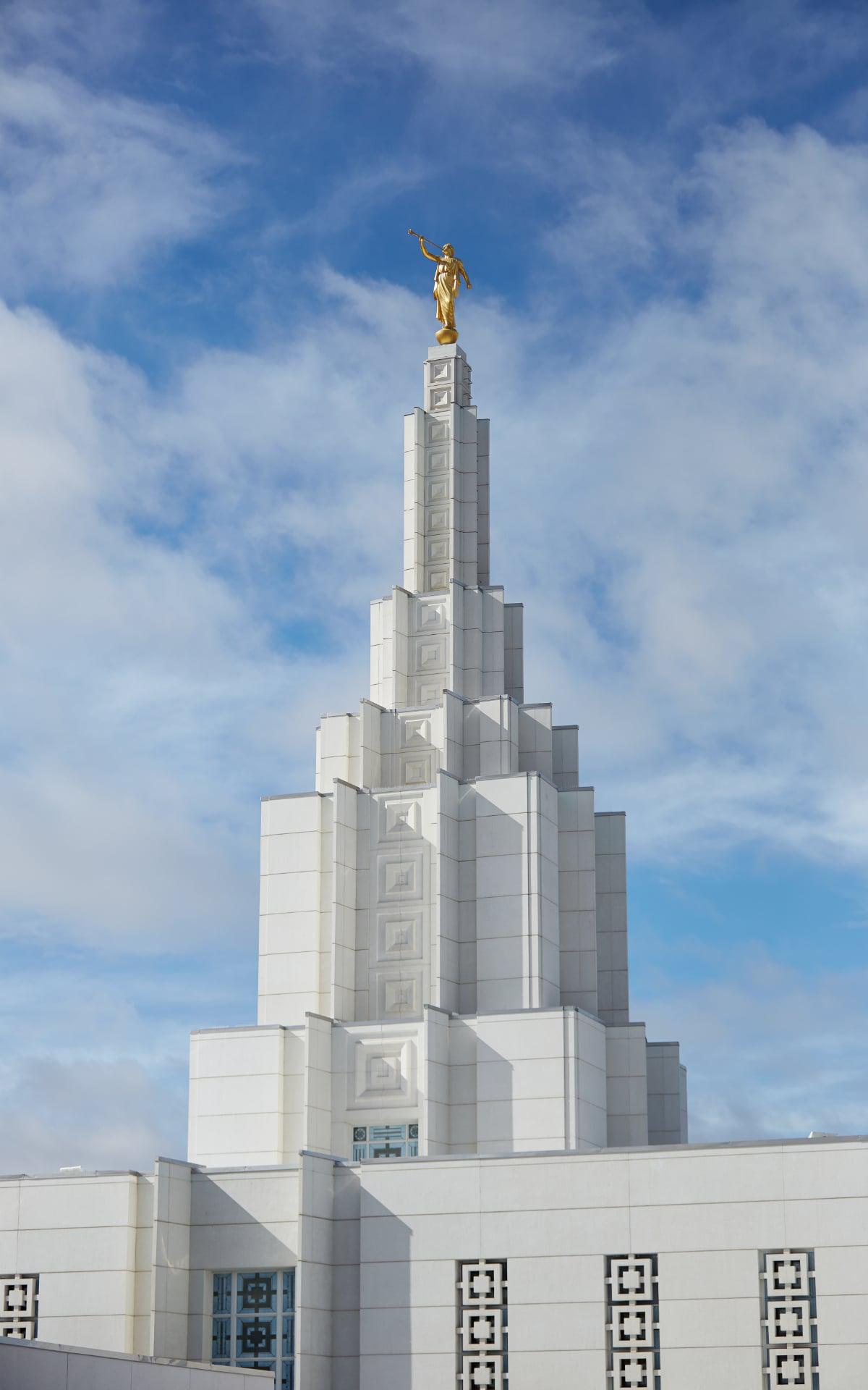 The temple grounds with well-maintained landscaping.